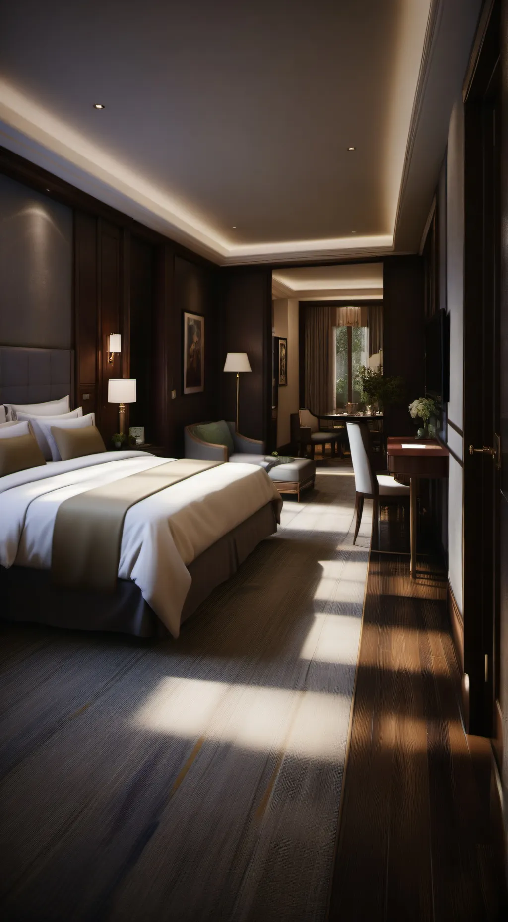 ai character: hotel background