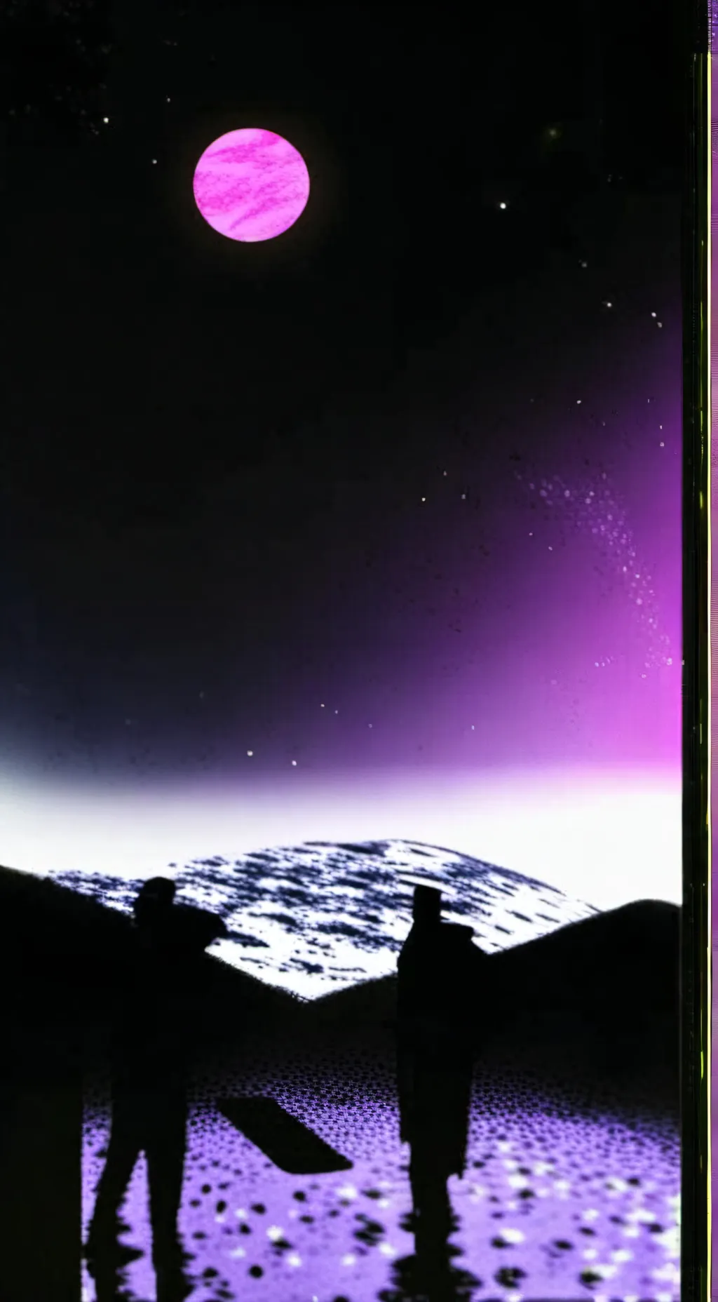 ai character: Mha(purple)  background