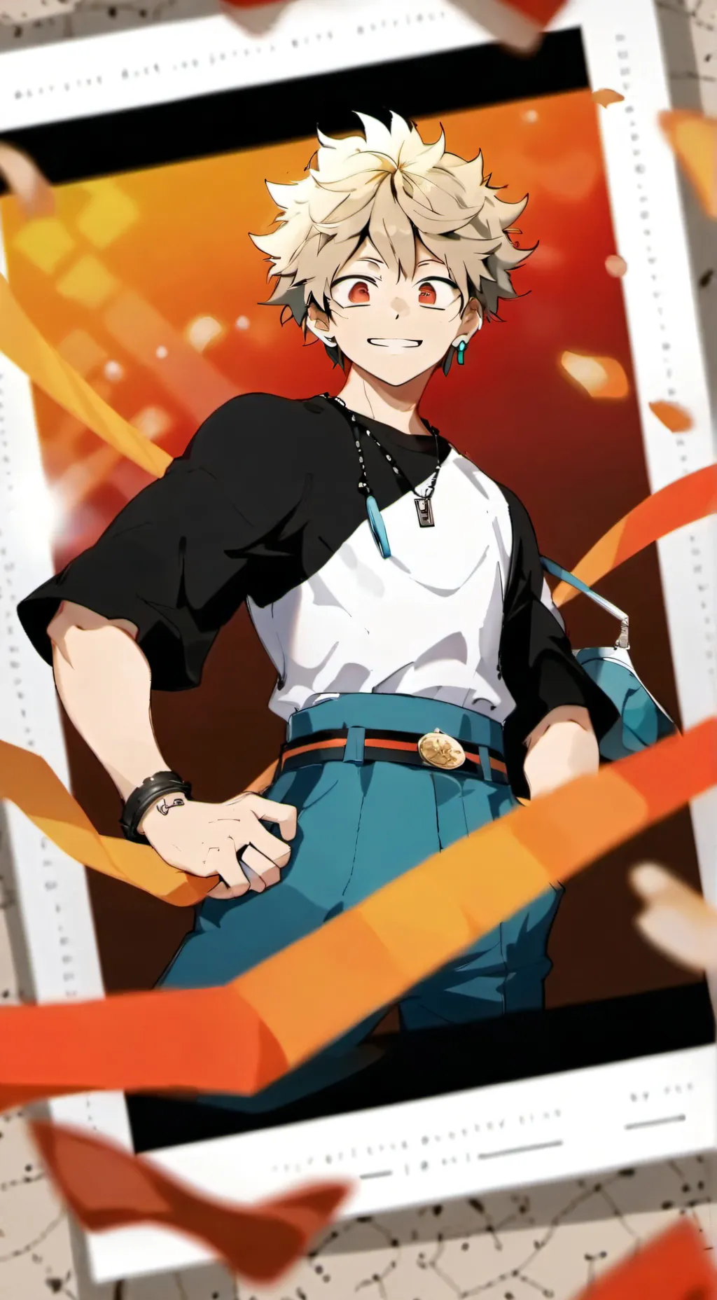 ai character:  deku baku villano background