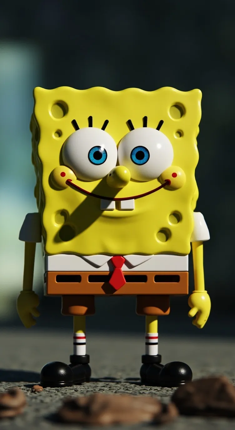 ai character: SpongeBob  background