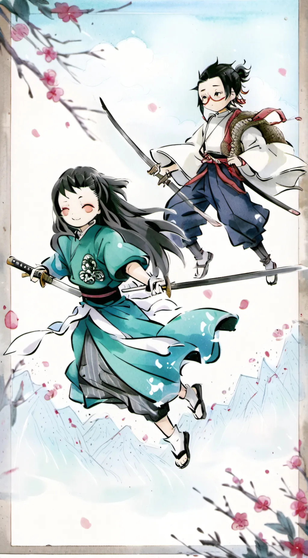 ai character: Genya and Muichiro background