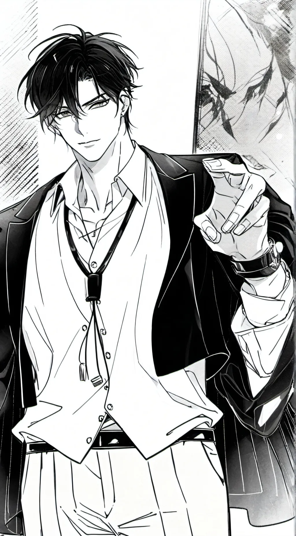 ai character: Cyrus Spriral background