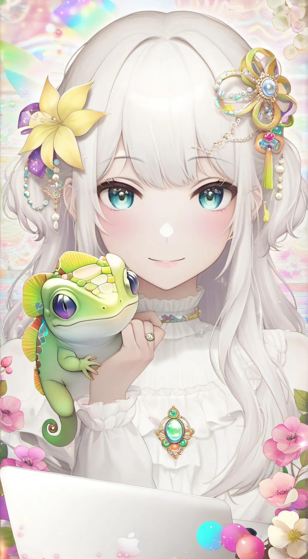 ai character: Pixel background