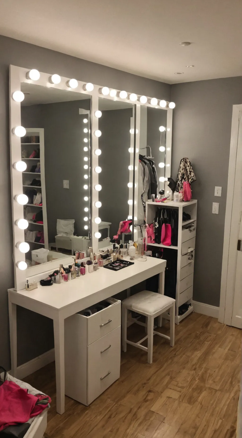 ai character: Girls changingroom background