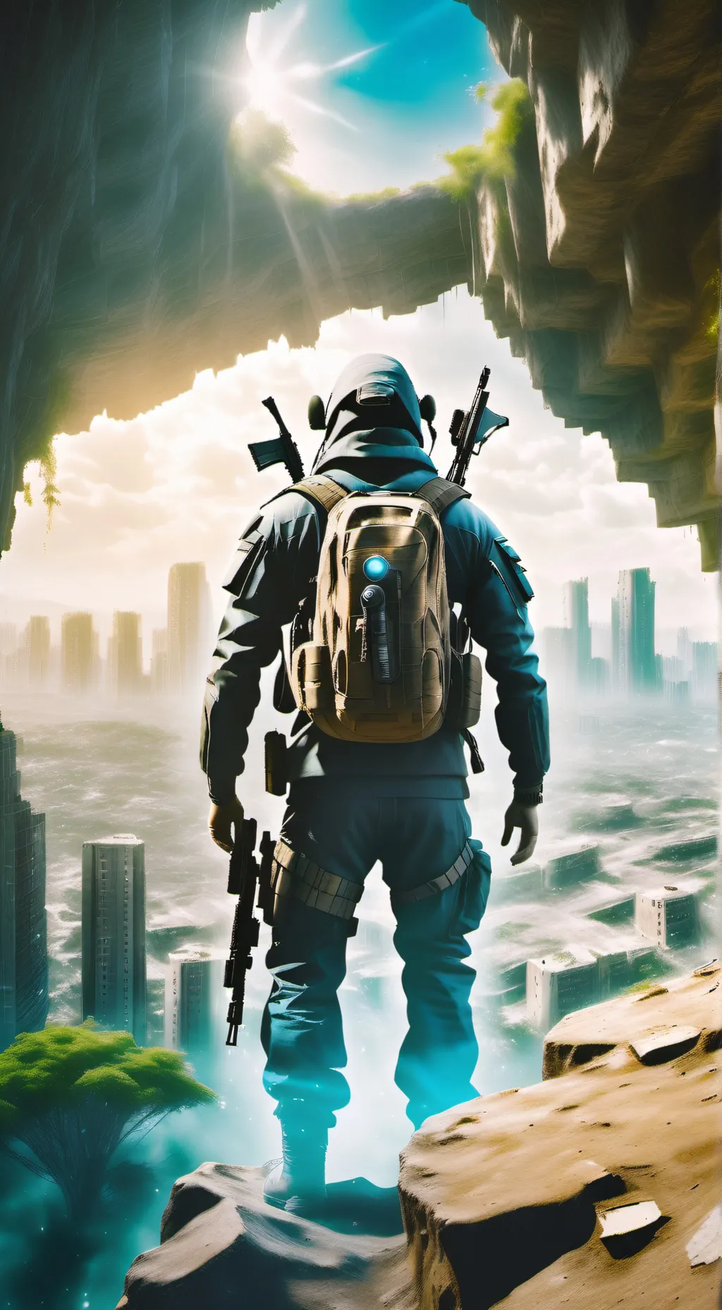 ai character: Apocalyptic world background