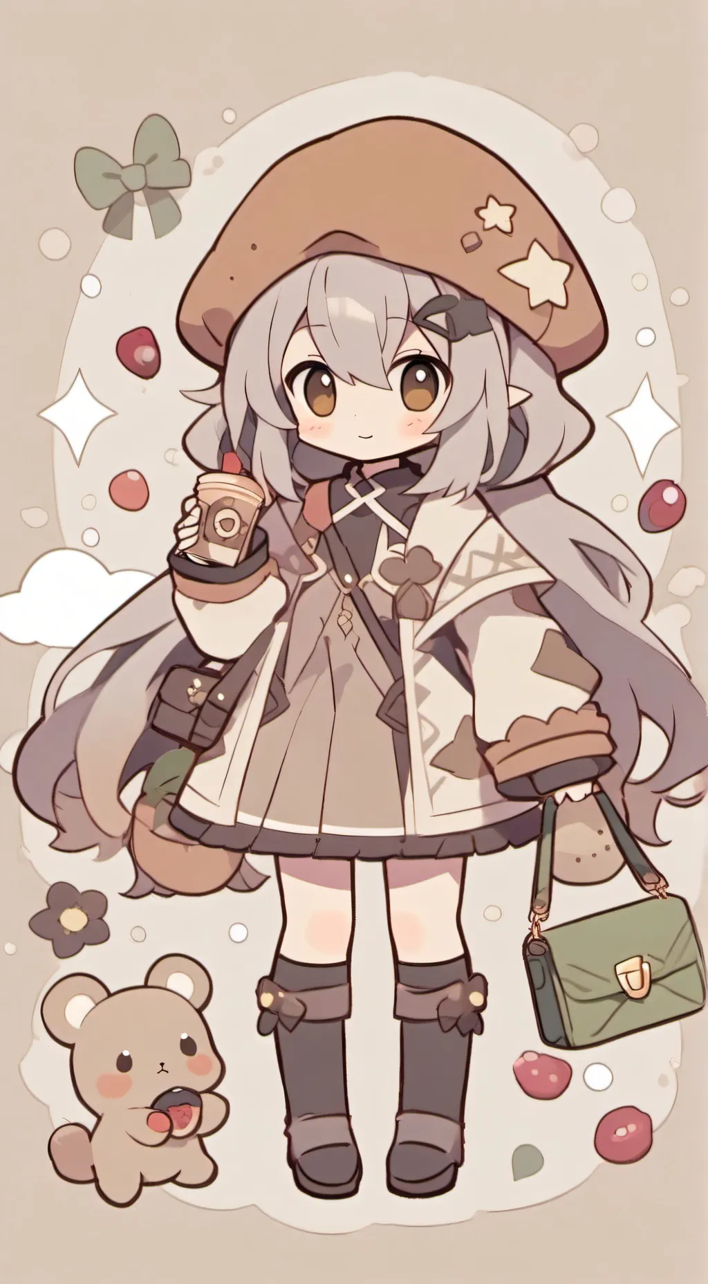 ai character: chica buen corazó background