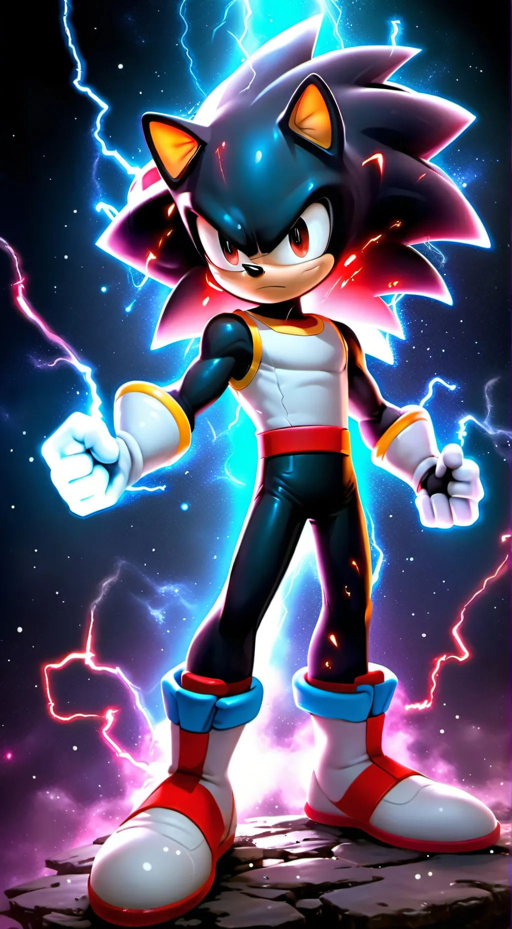 ai character: shadow ❤🖤 background