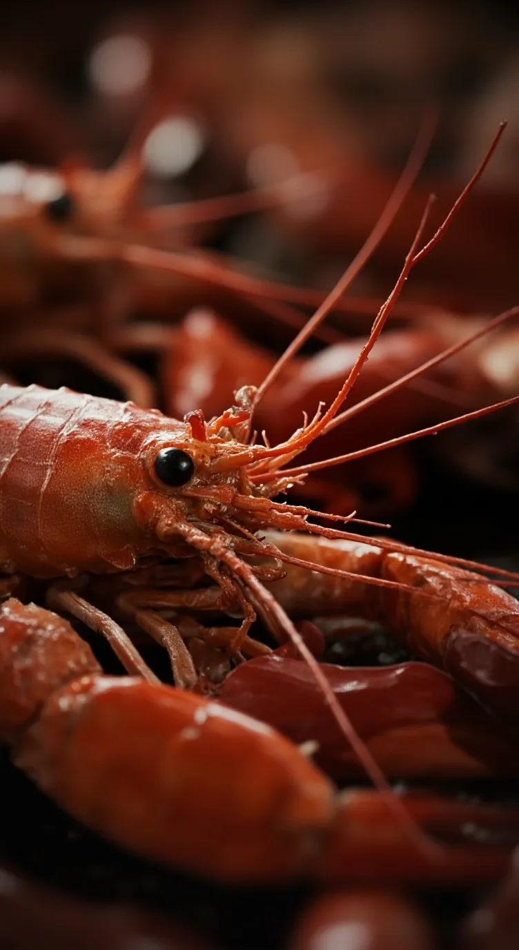 ai character: SHRIMPO!  background