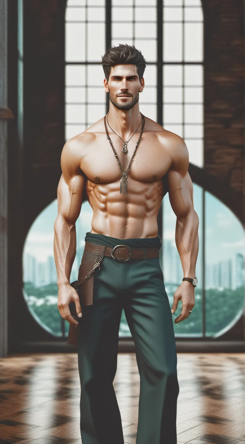 ai character: Justin  background