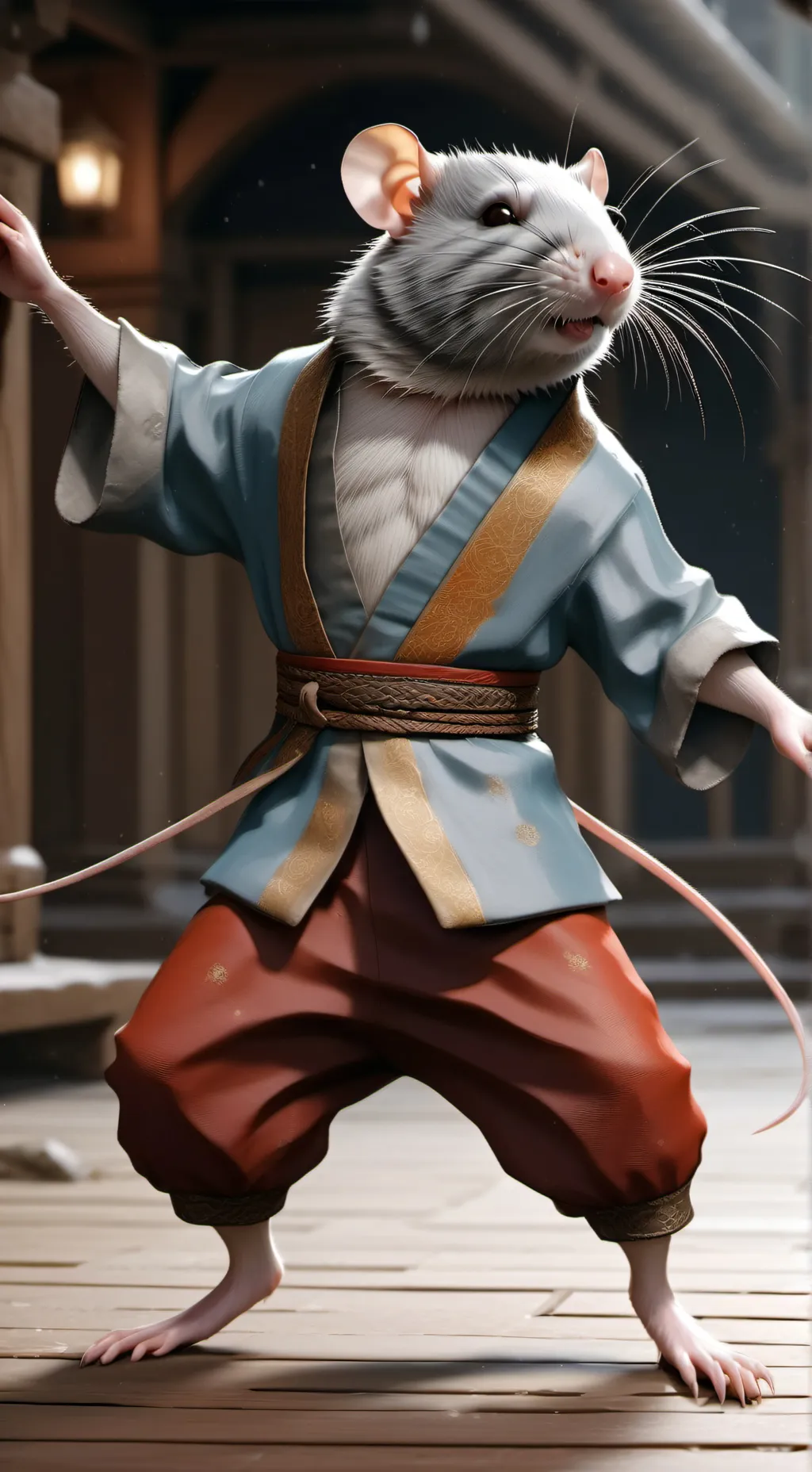 ai character: rat dance background