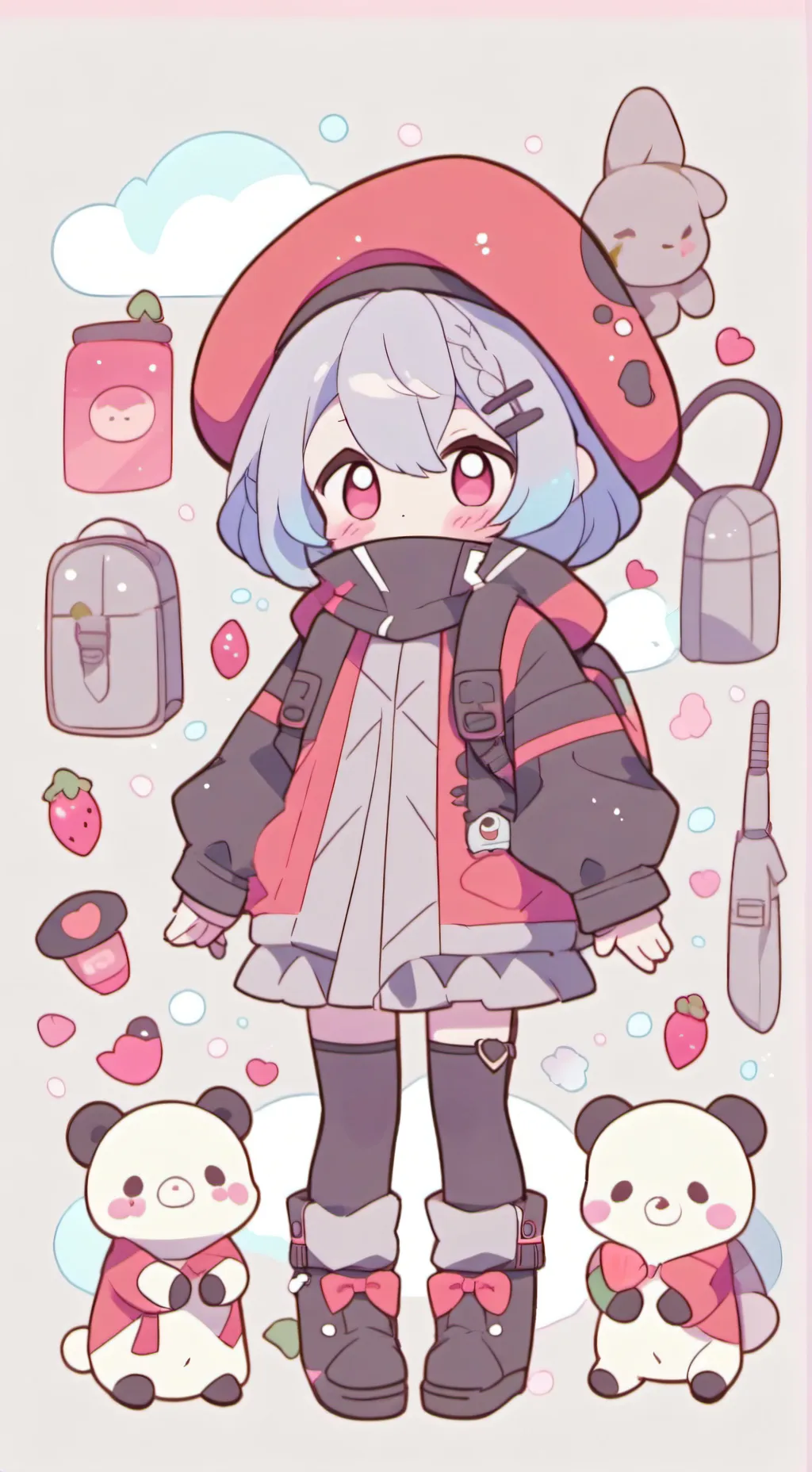 ai character: tv woman background