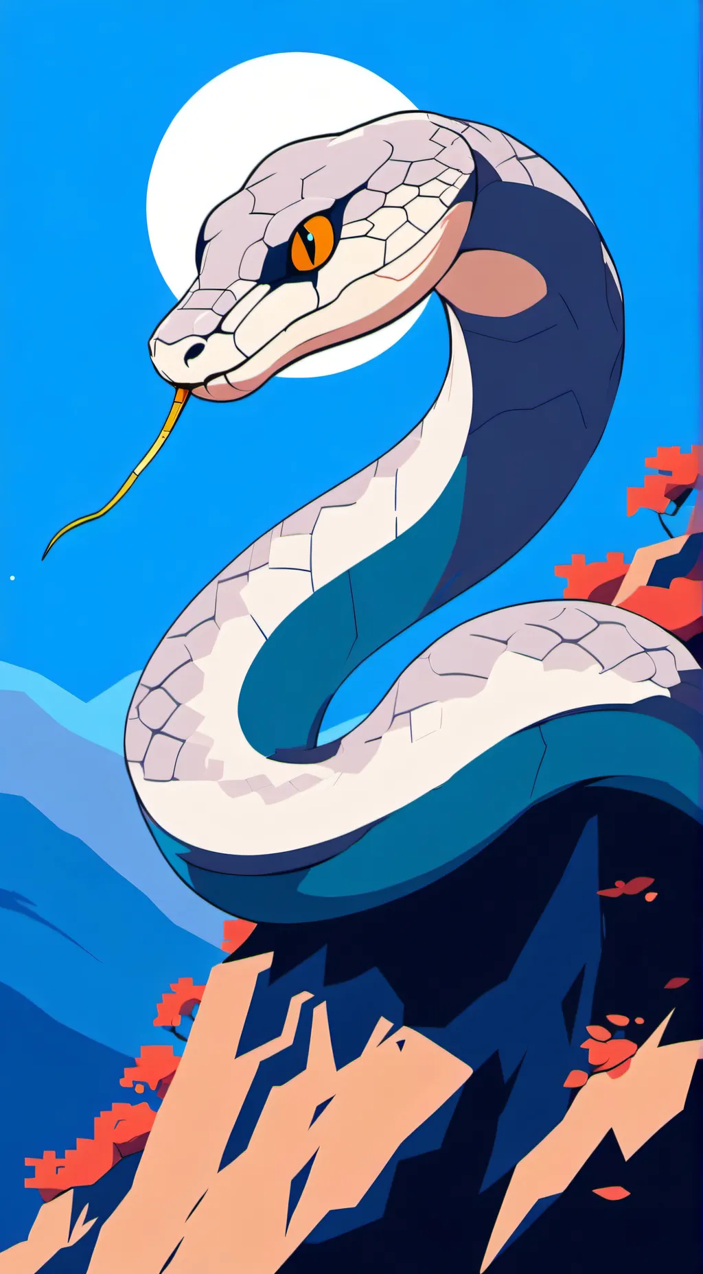 ai character: snake background