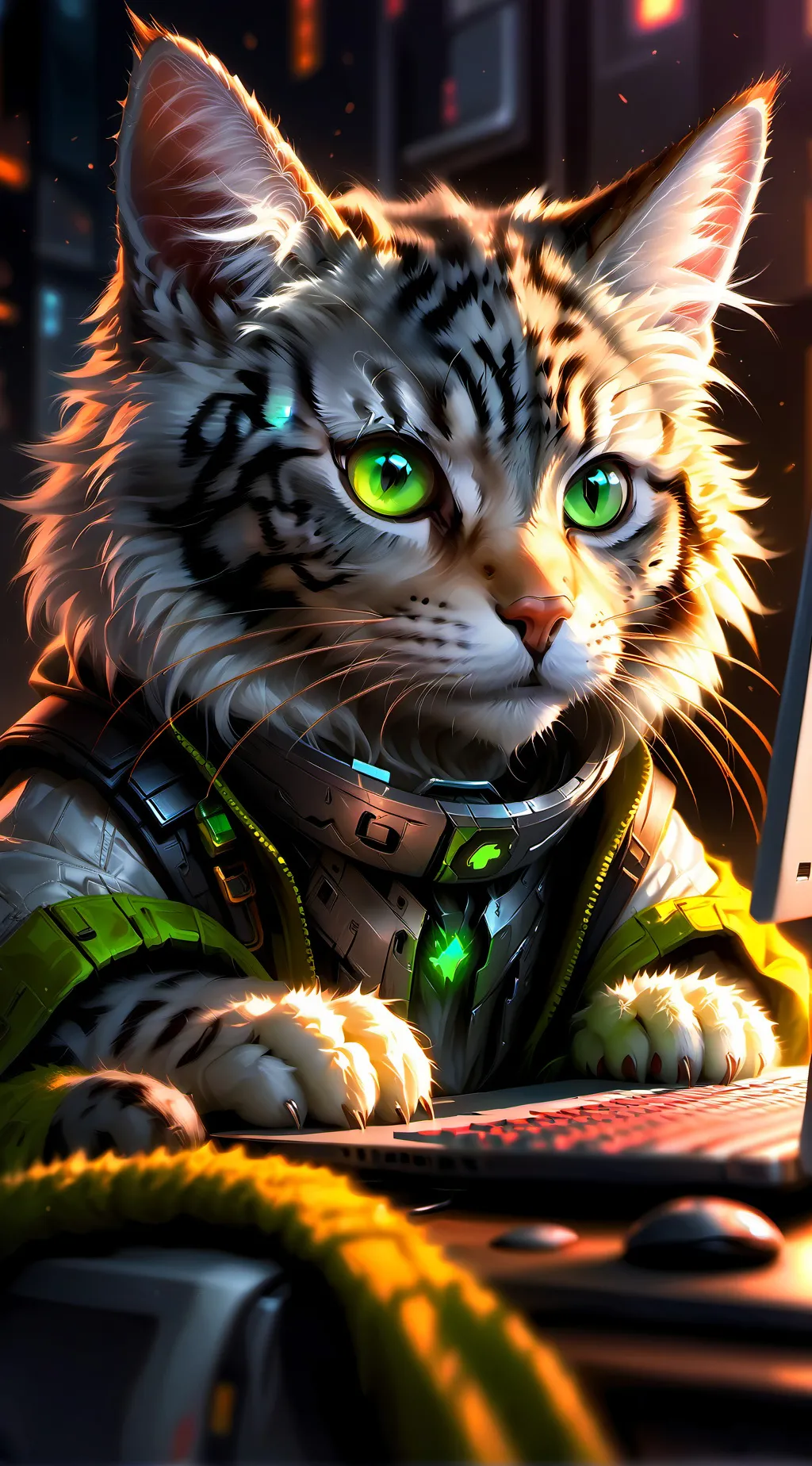 ai character: BitByte background