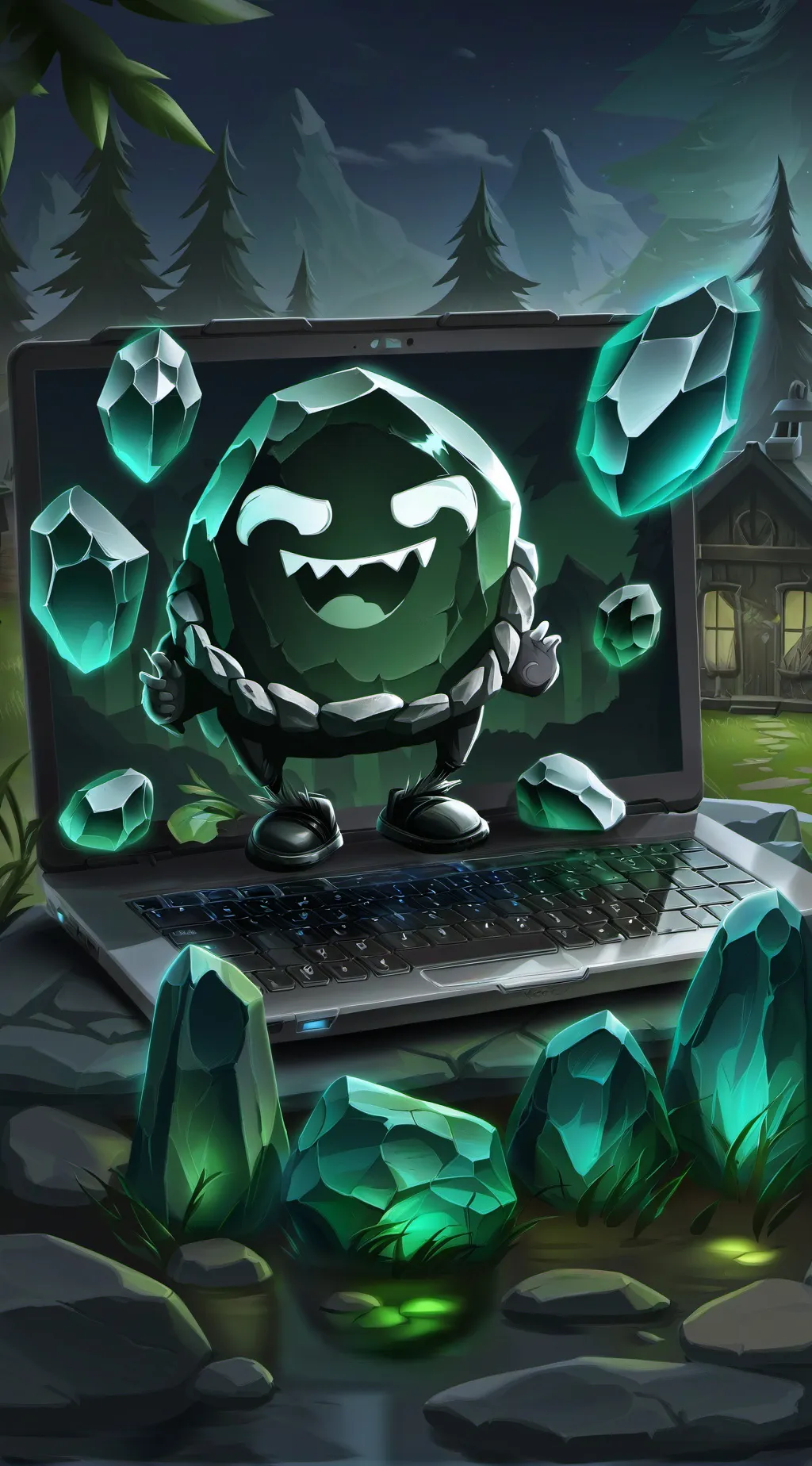 ai character: Pebble the R background