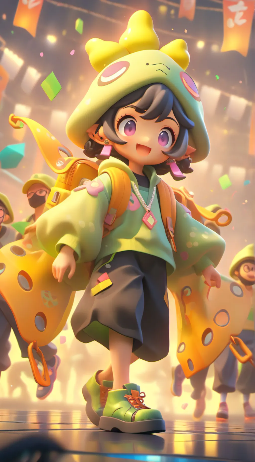 ai character: ch in squid game  background