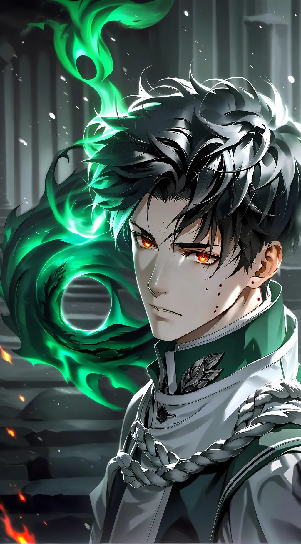 ai character: Shoto Todoroki background