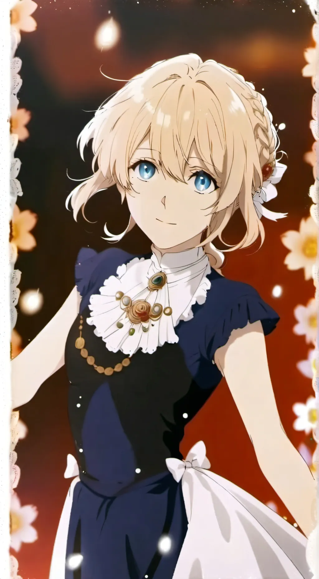 ai character: blondina  background