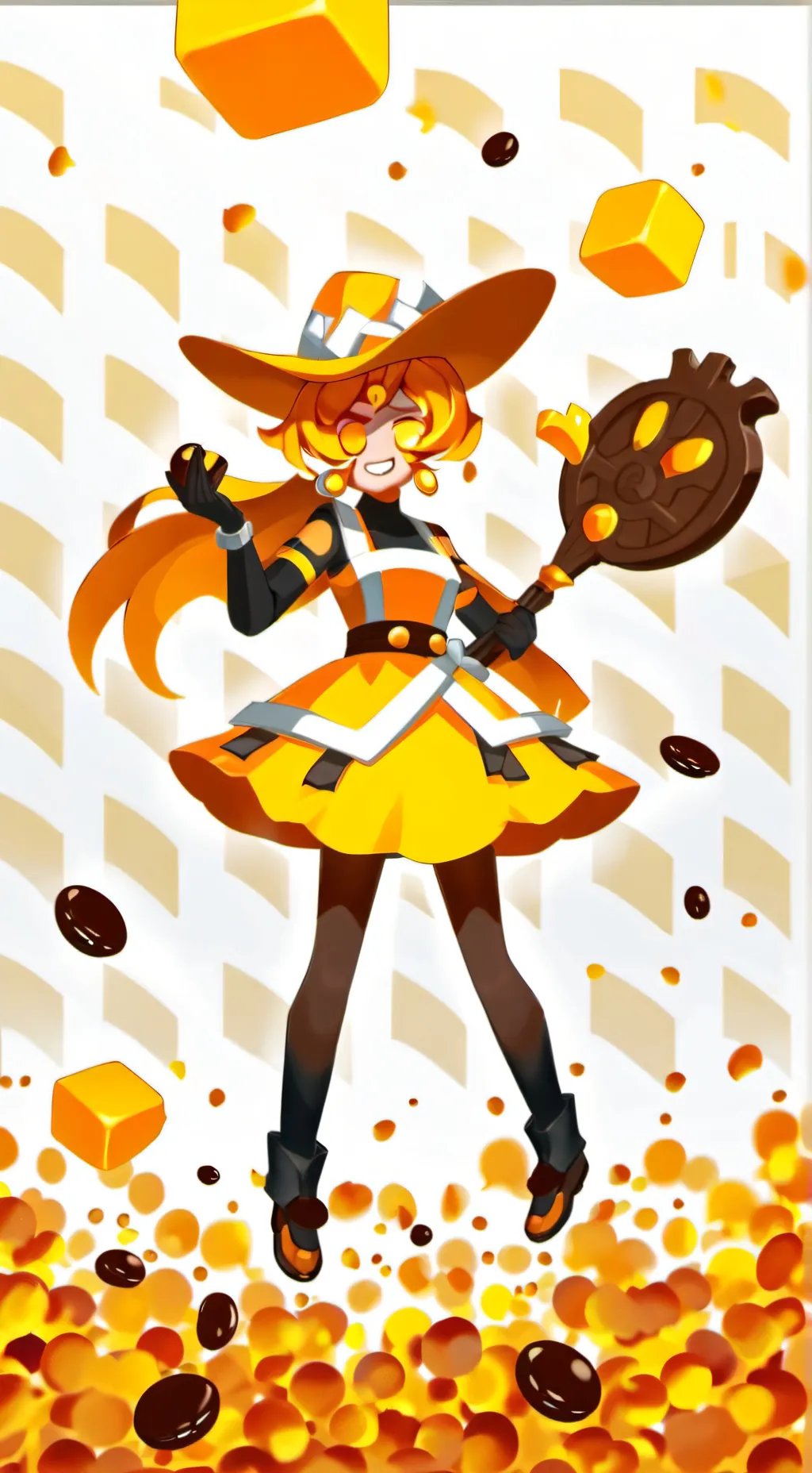 ai character: golden cheese crk background