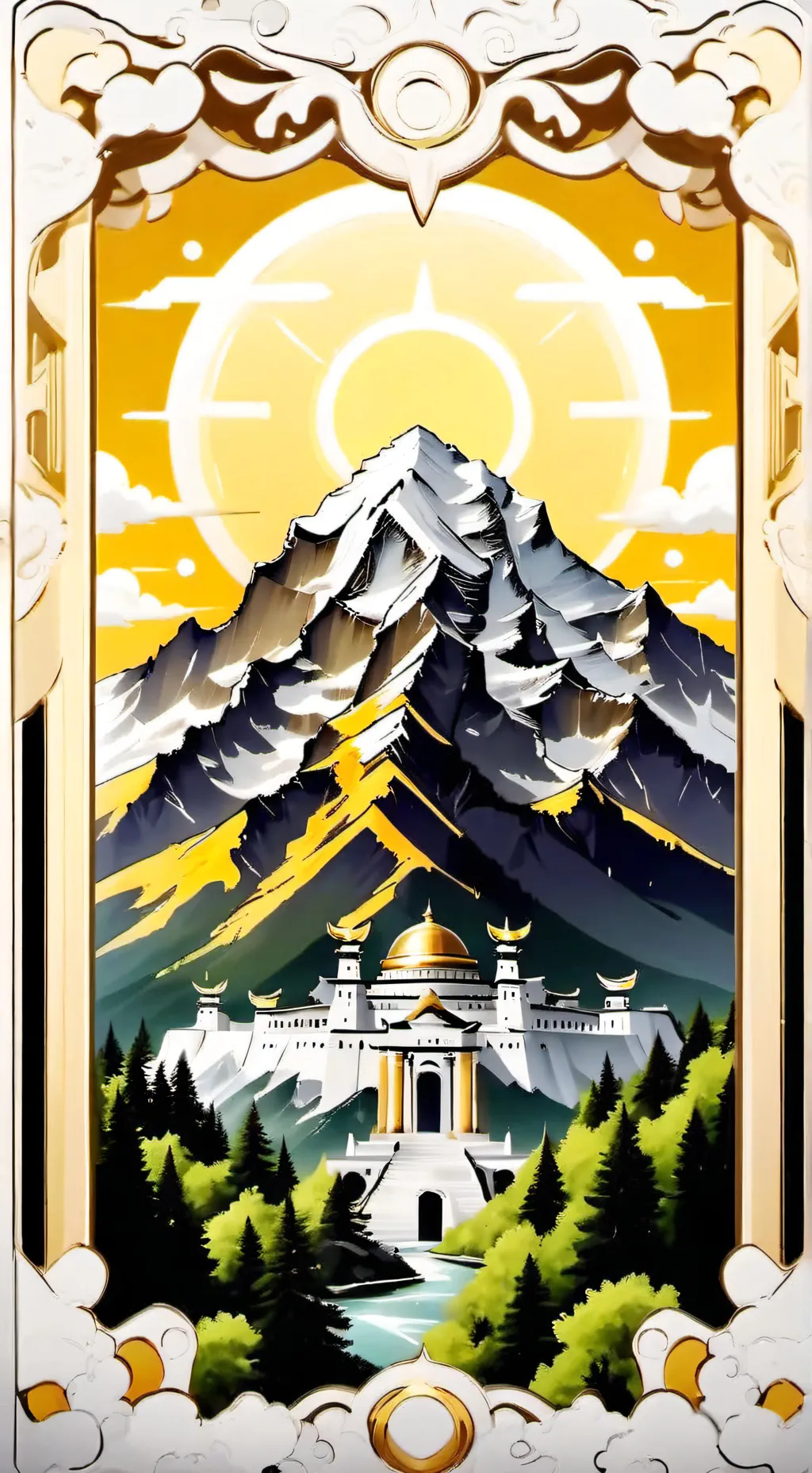 ai character: Mount Olympus!! background