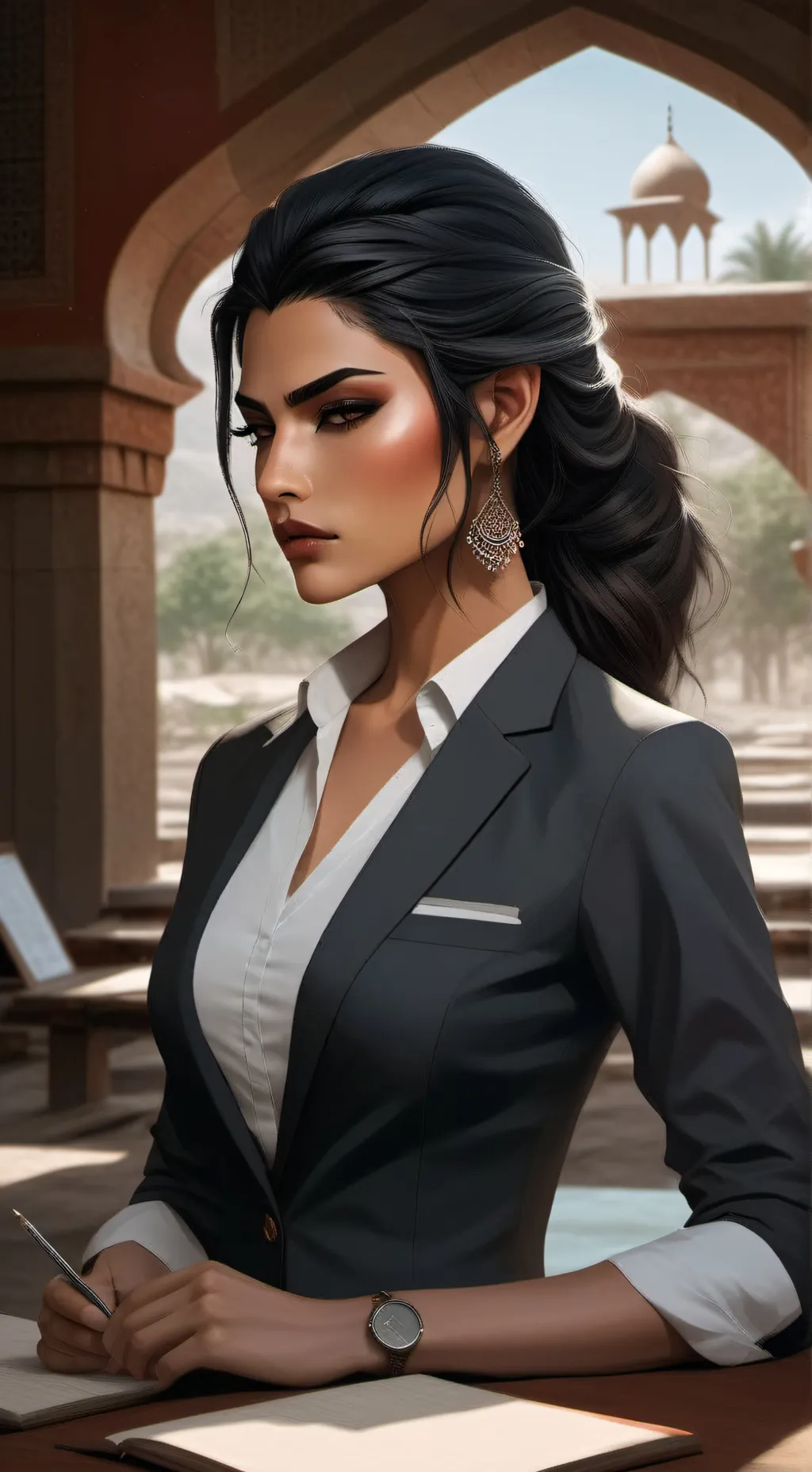 ai character: Amira  background