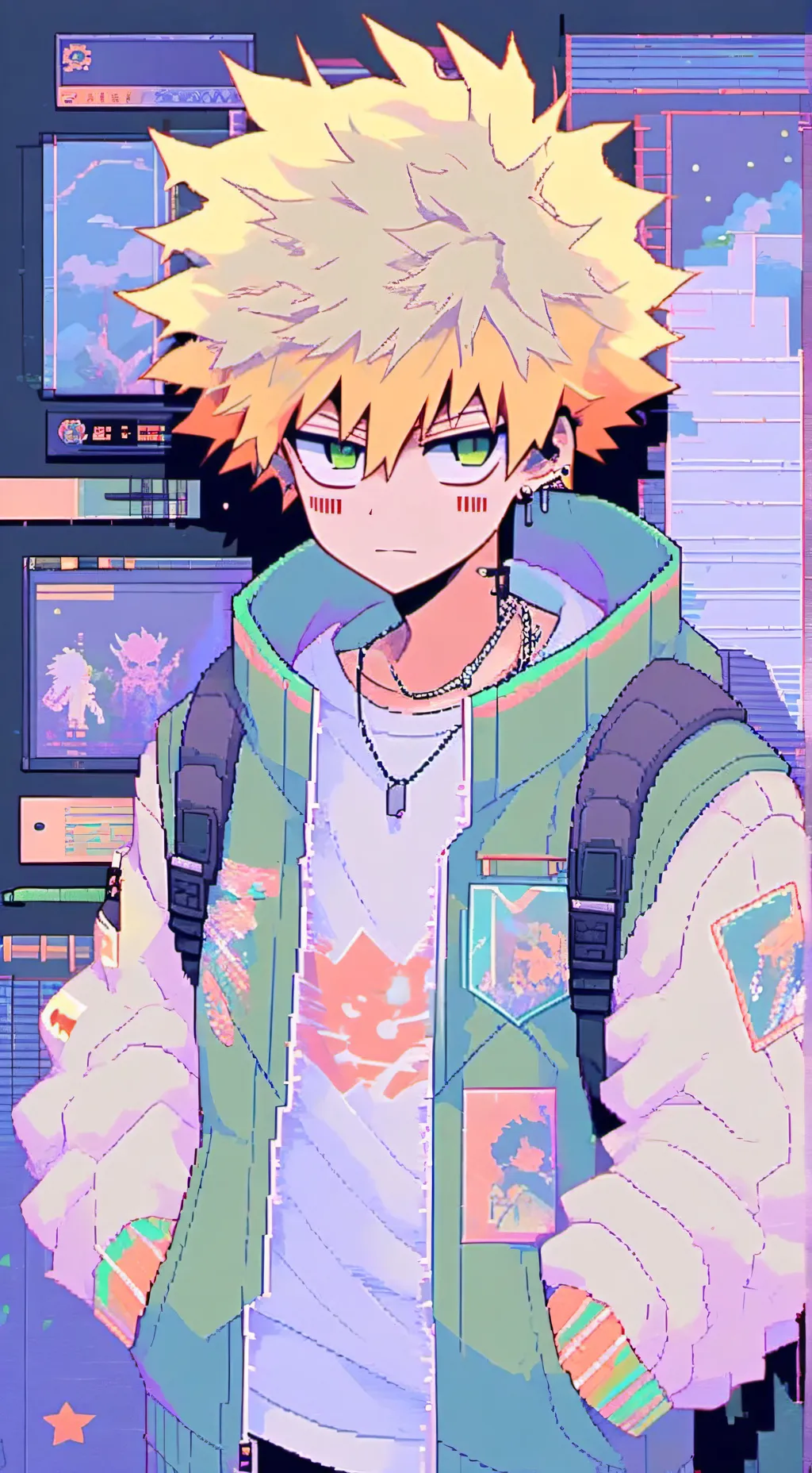 ai character: bakugo's mutter background