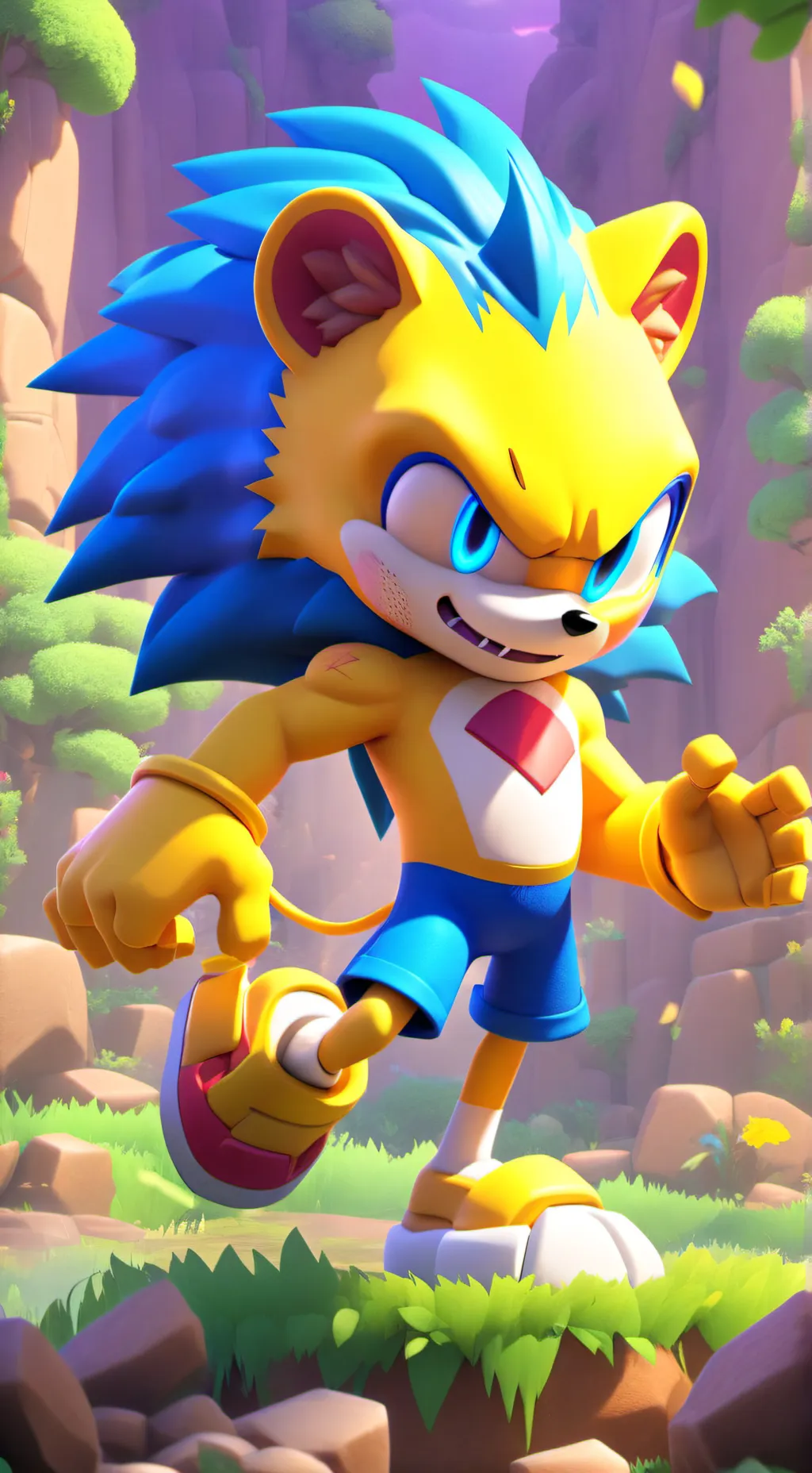 ai character: ronix the lion background