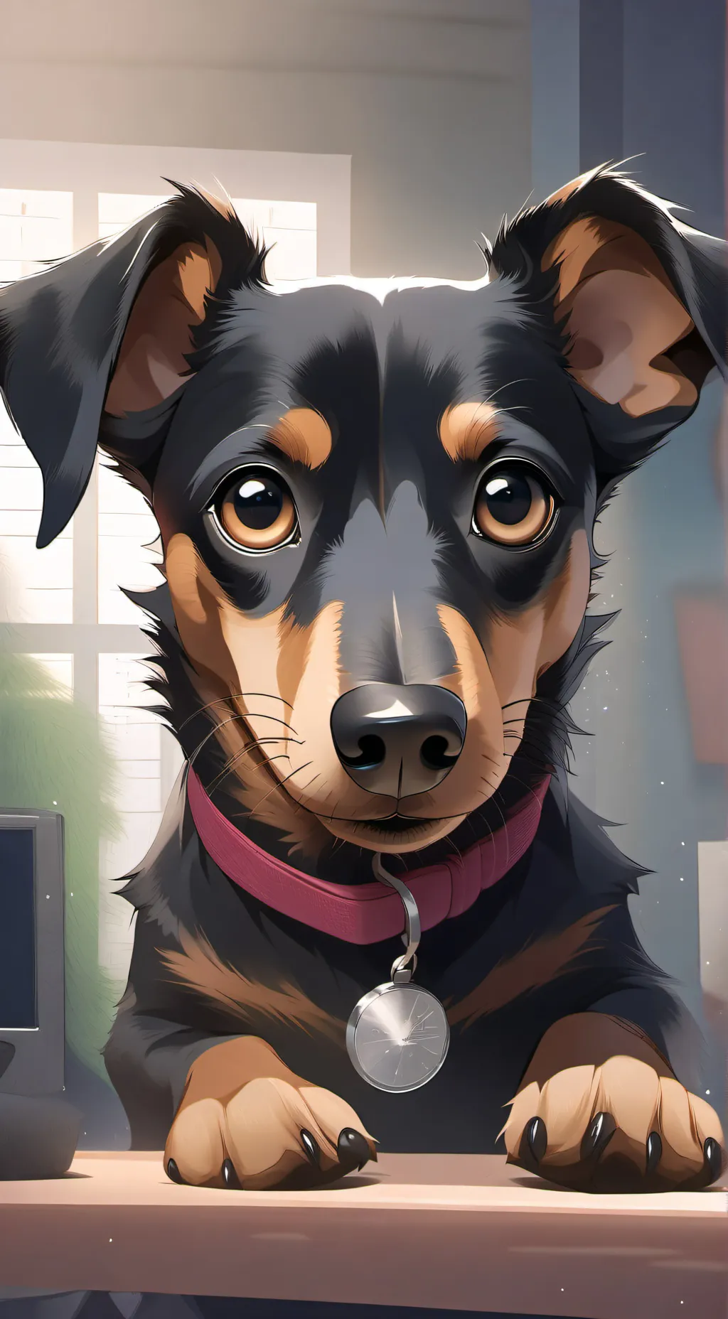 ai character: Bits background