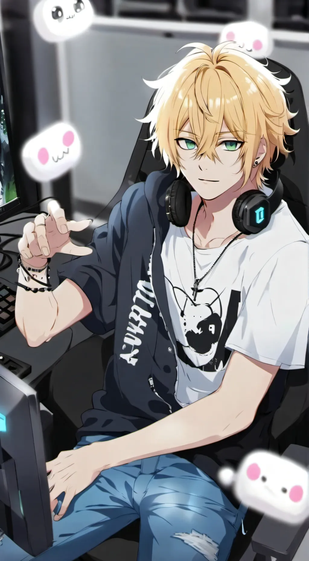 ai character: 💮Levi💮 background