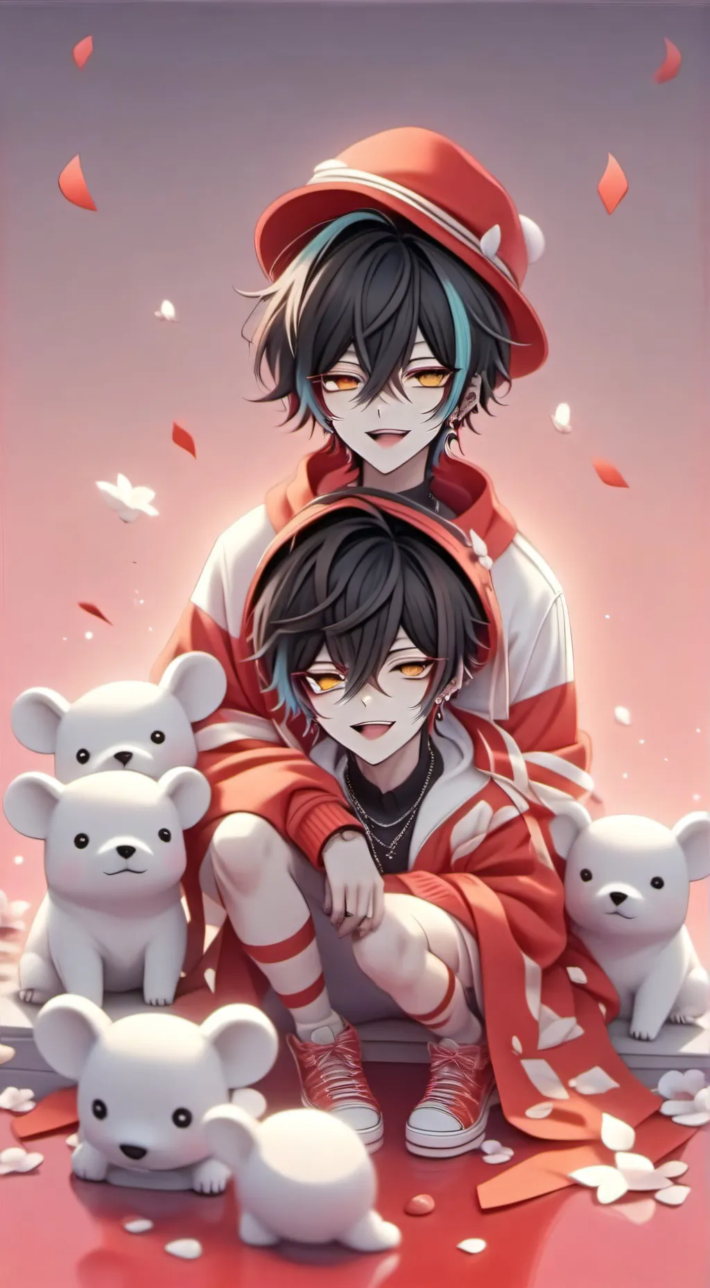 ai character: twins ♊ background