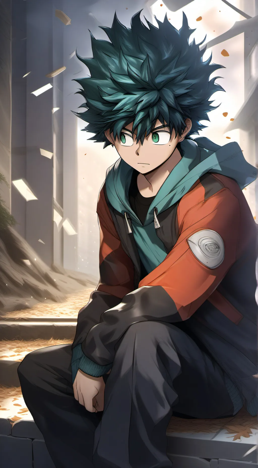 ai character: dekus Mutter  background