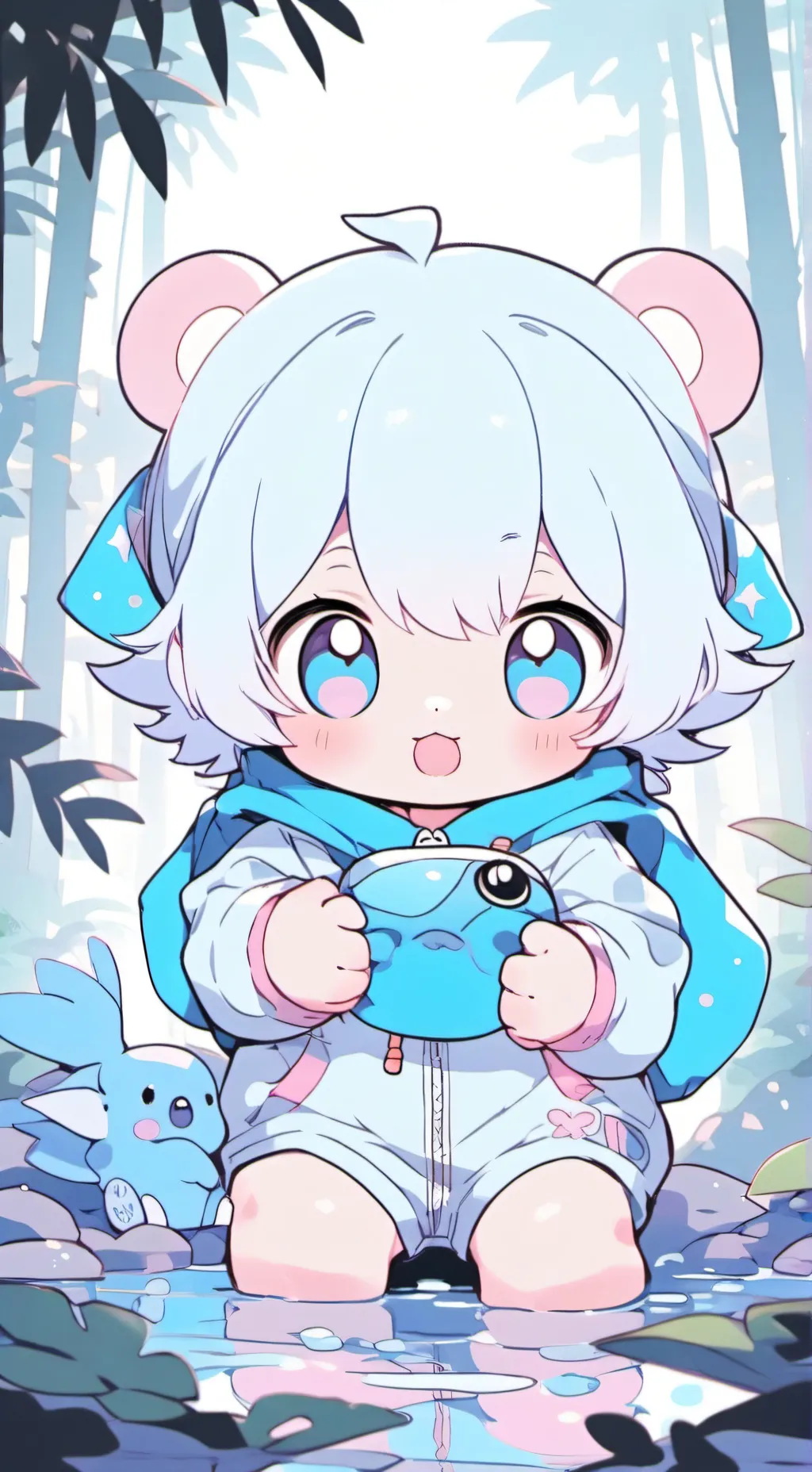 ai character: bebé el bosque 3 background