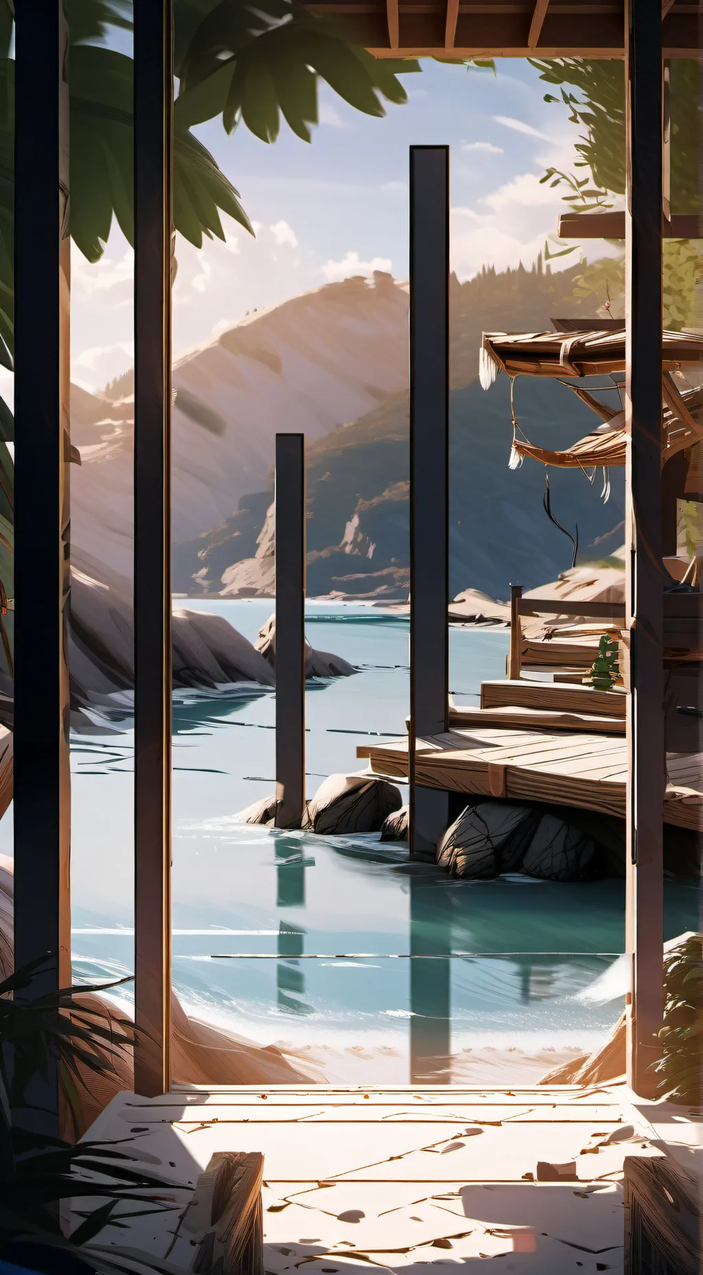 ai character: Kamaboko Beach background