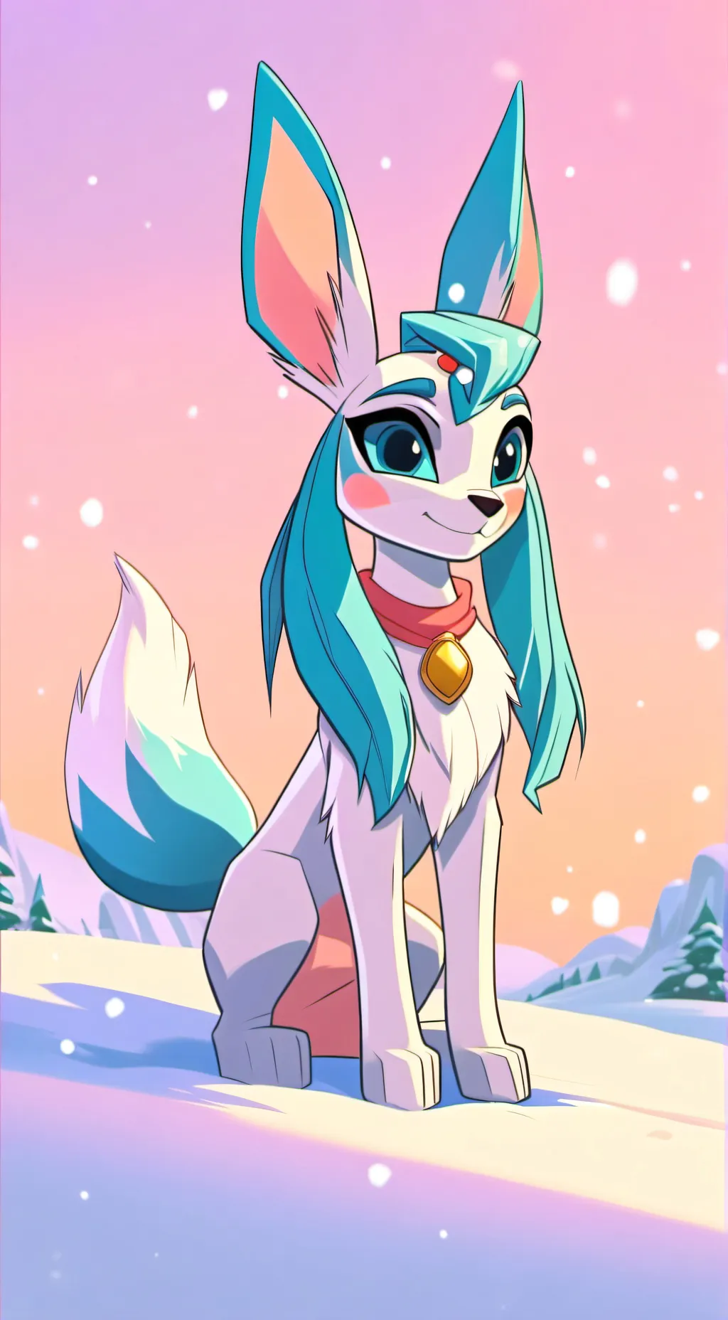 ai character: glacia background