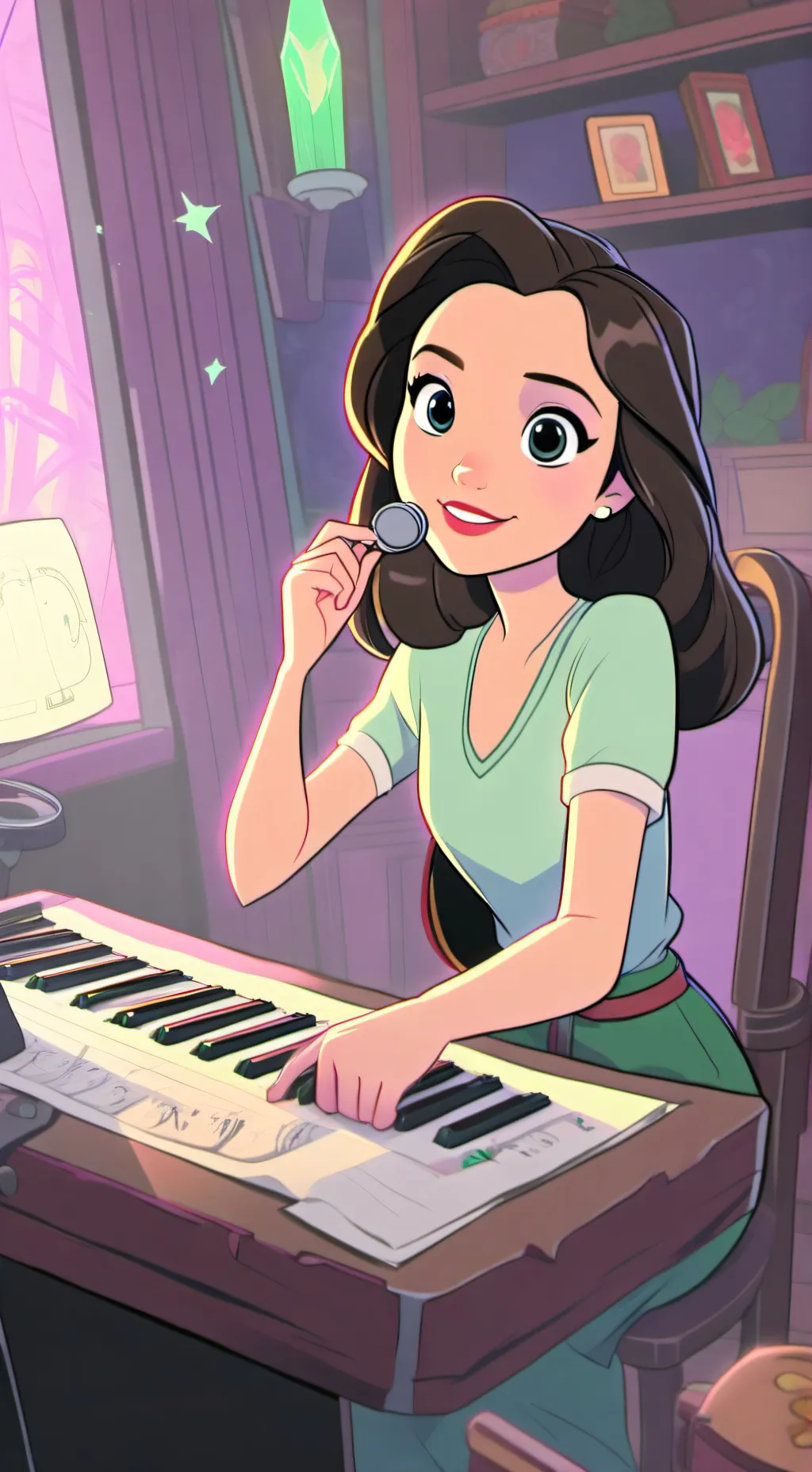 ai character: Марі Патер background