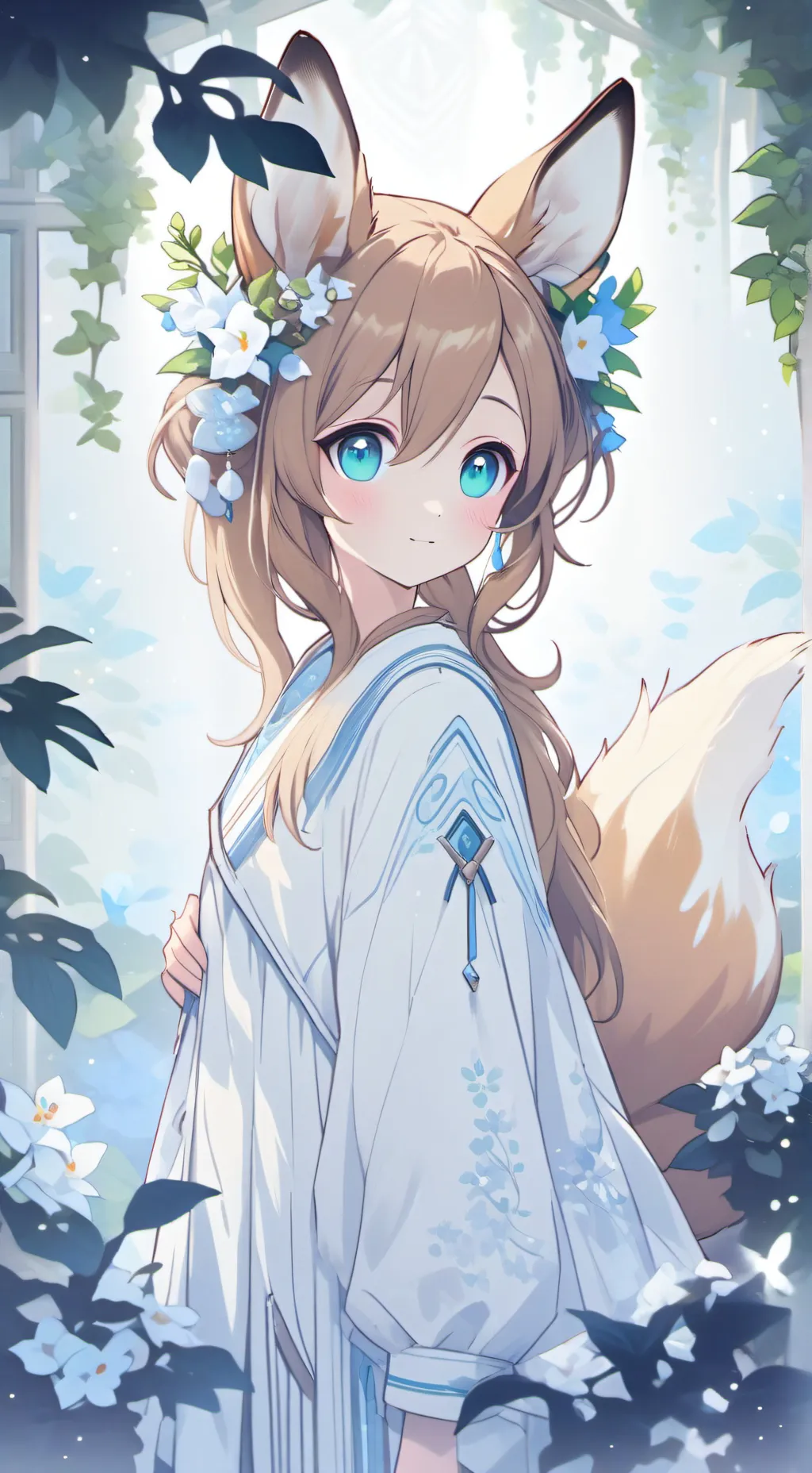 ai character: Fawn Spirit Furry background