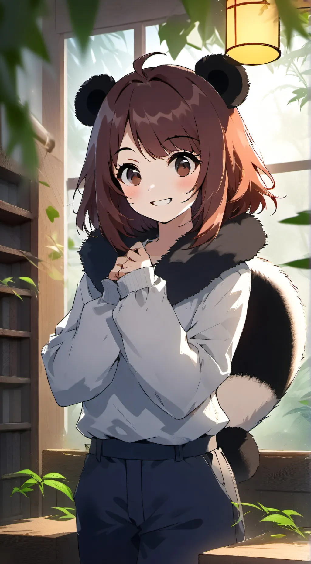 ai character: Russet panda Spirit background