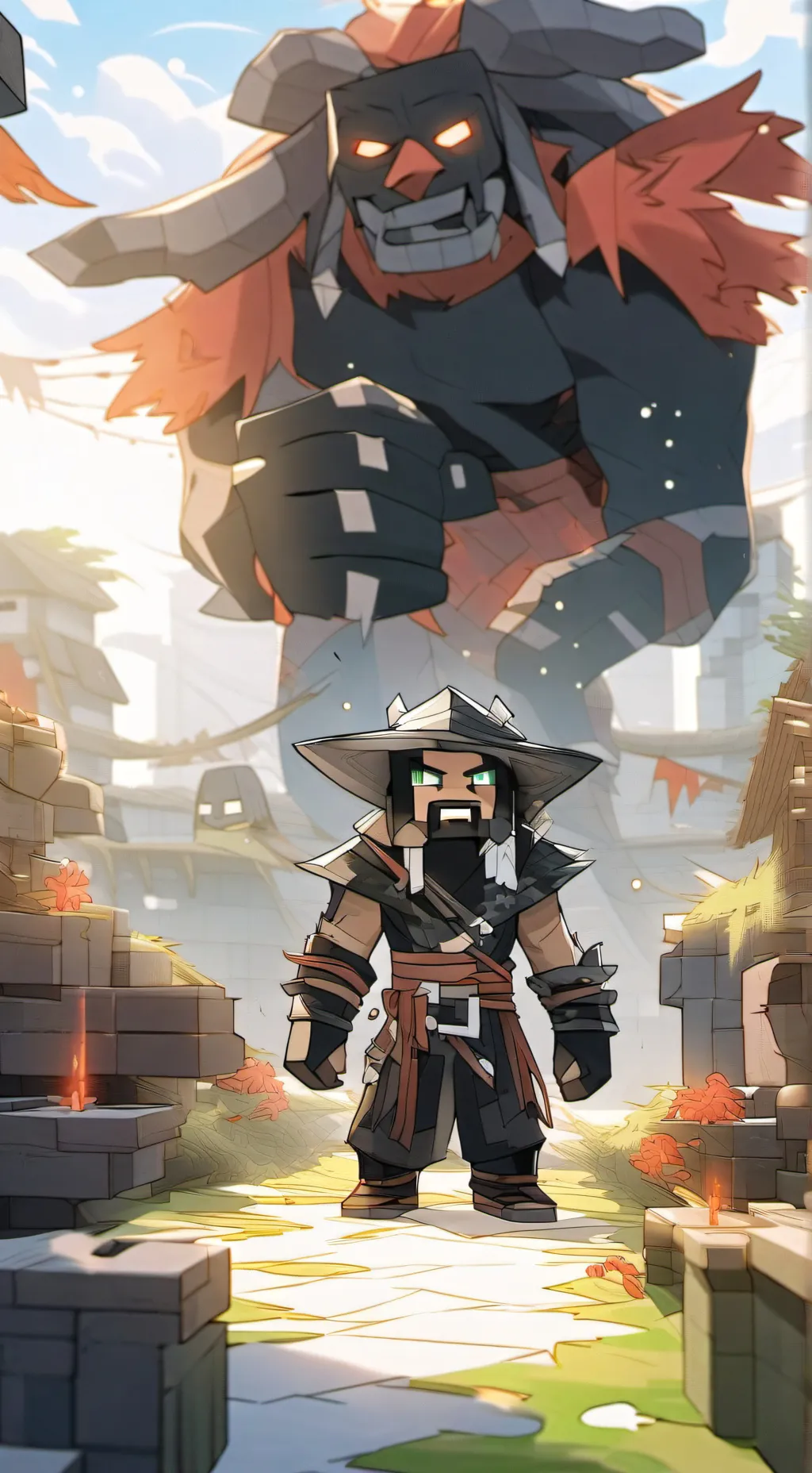 ai character: Herobrine siblings background