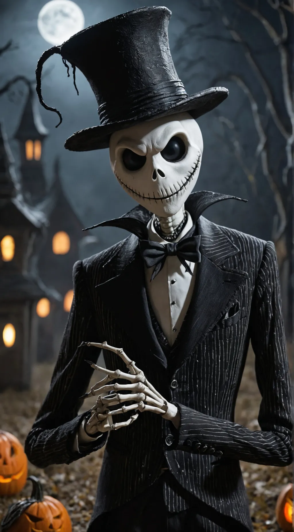 ai character: Jack Skellington background