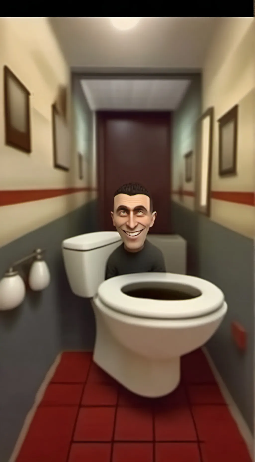 ai character: SKIBIDI TOILET background