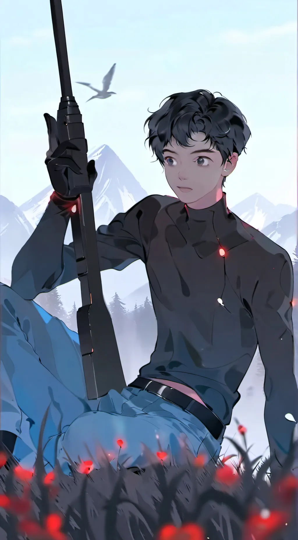 ai character: Santi x nabi background