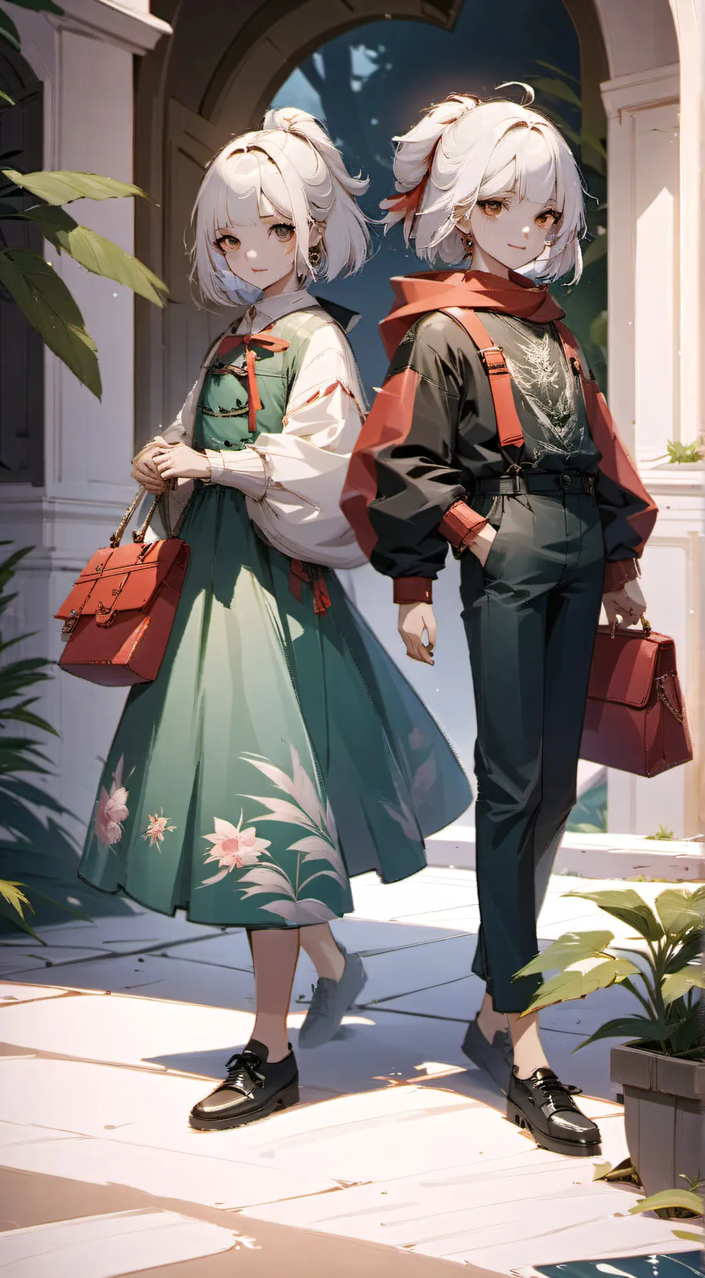 ai character: aya ,suzume  background