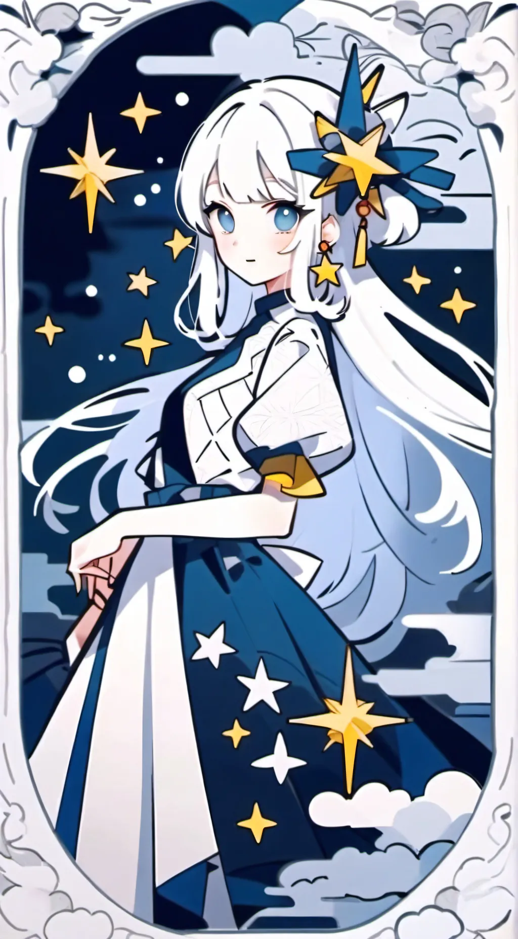 ai character: Solar star PreCure background