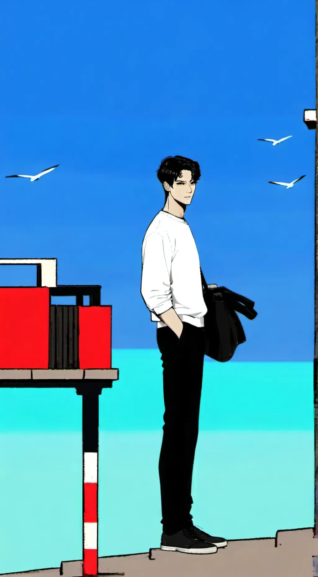 ai character: man design pro background