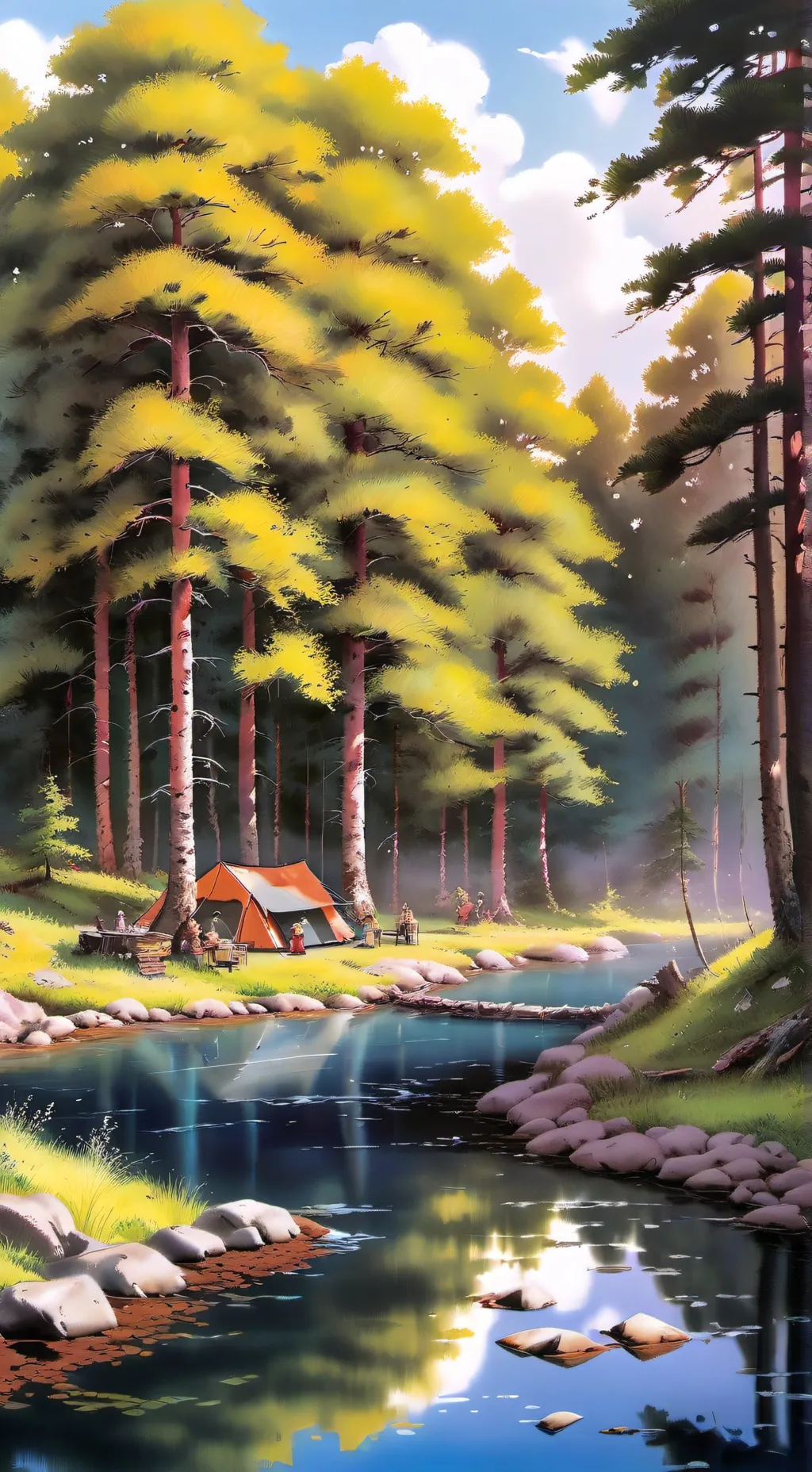 ai character: lakebottom😀👍 background