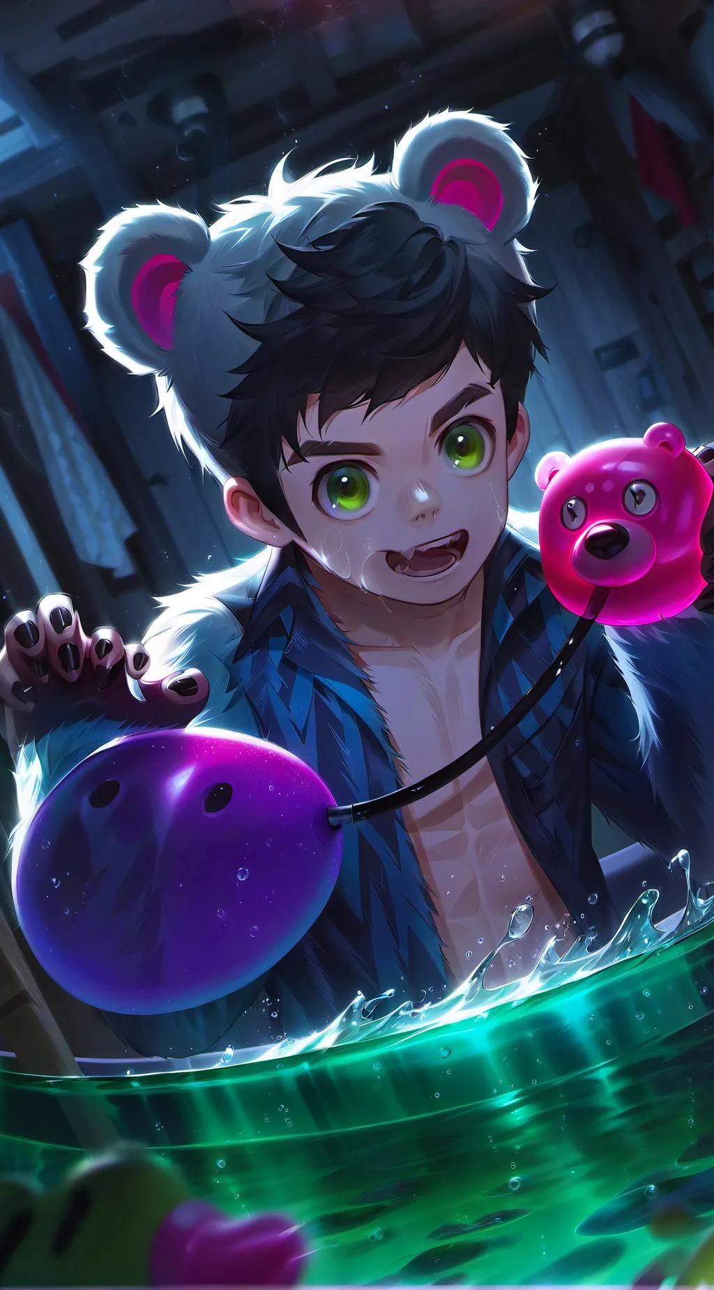 ai character: Oahoo the Spritely Bear background