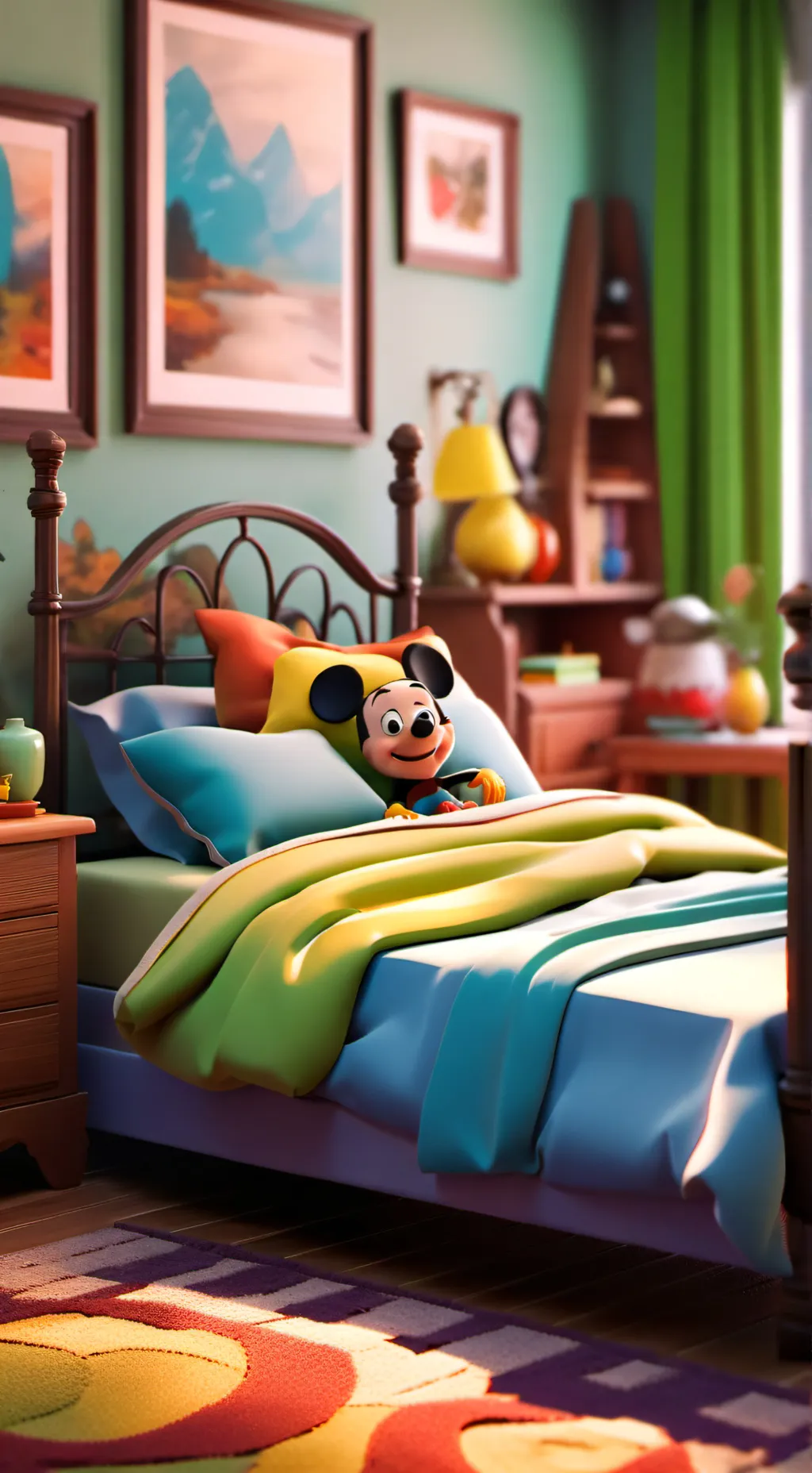 ai character: Sleeping  background