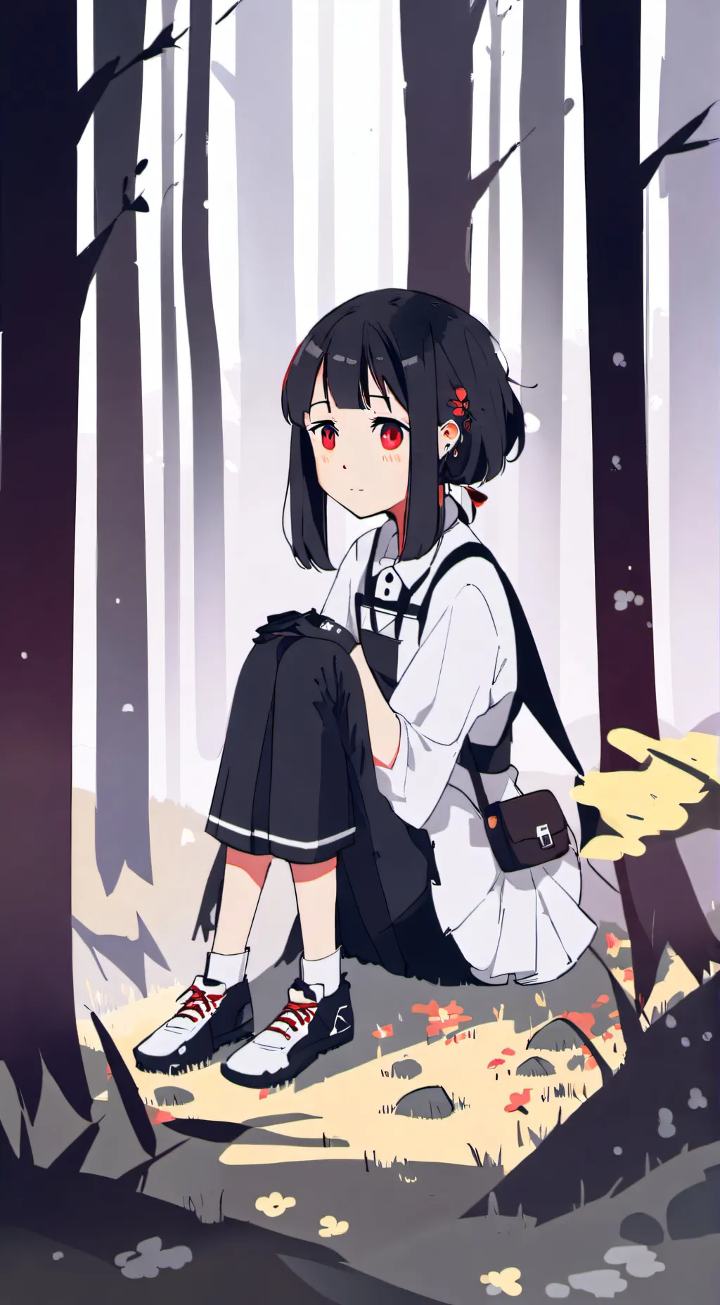 ai character: girl on ur land background