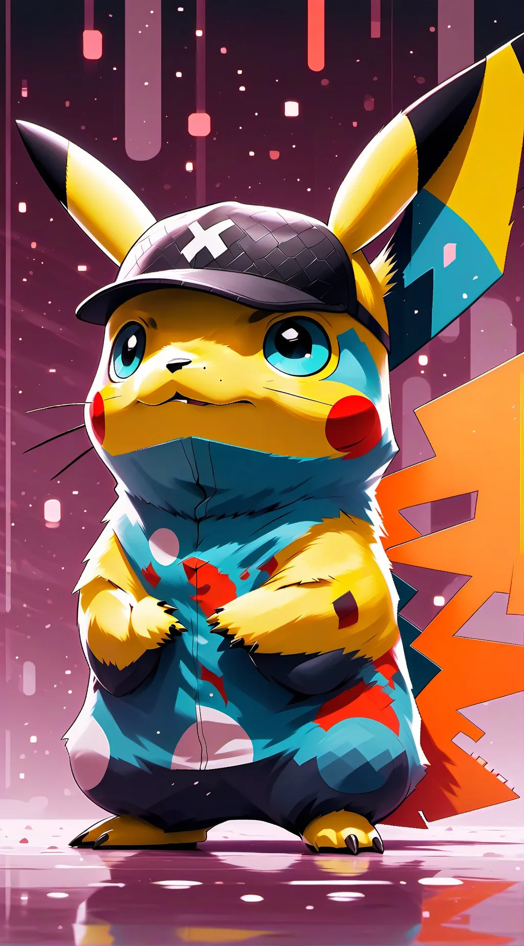 ai character: Pikachu  background
