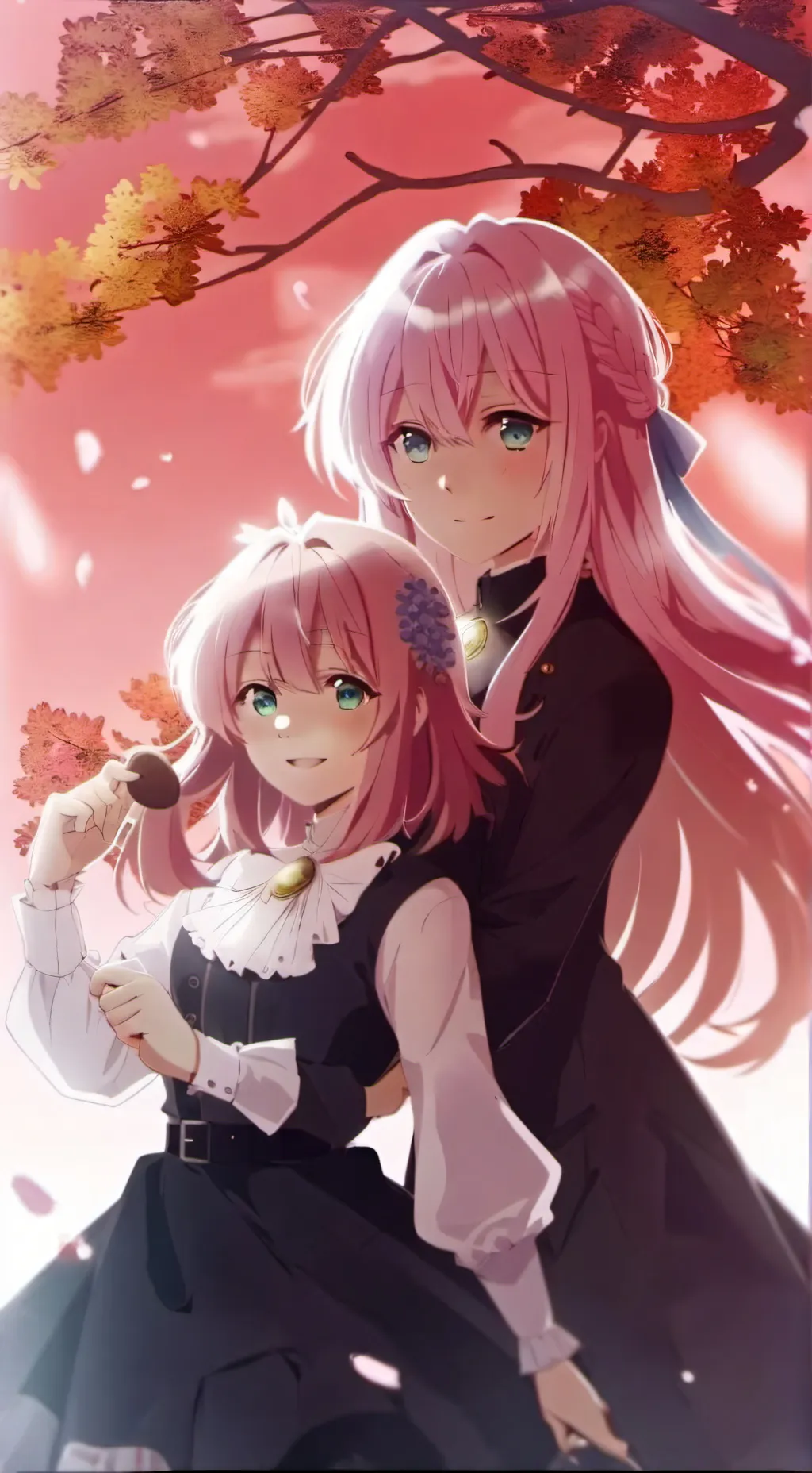 ai character: 2девушки background