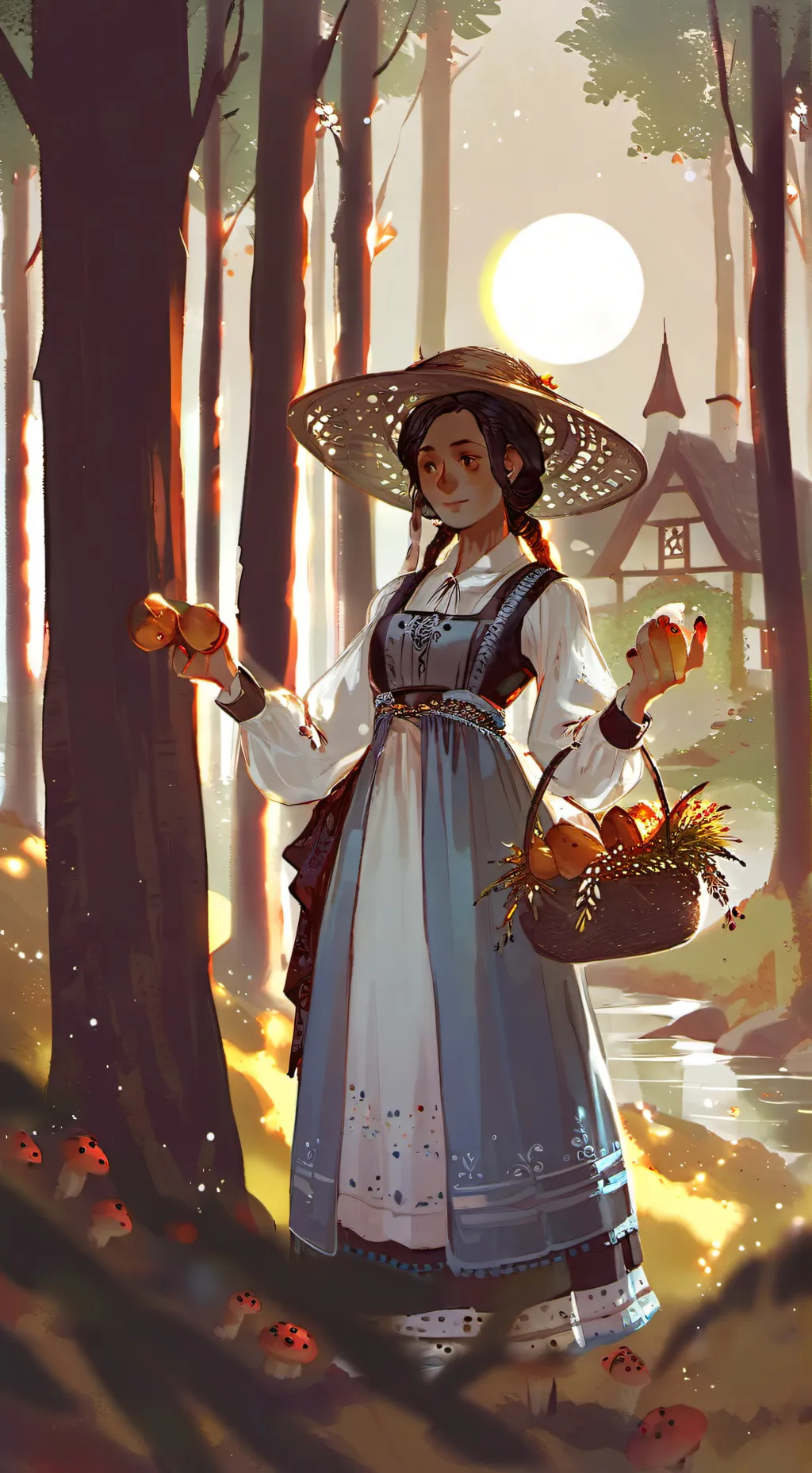 ai character: Cottage Daydreams background